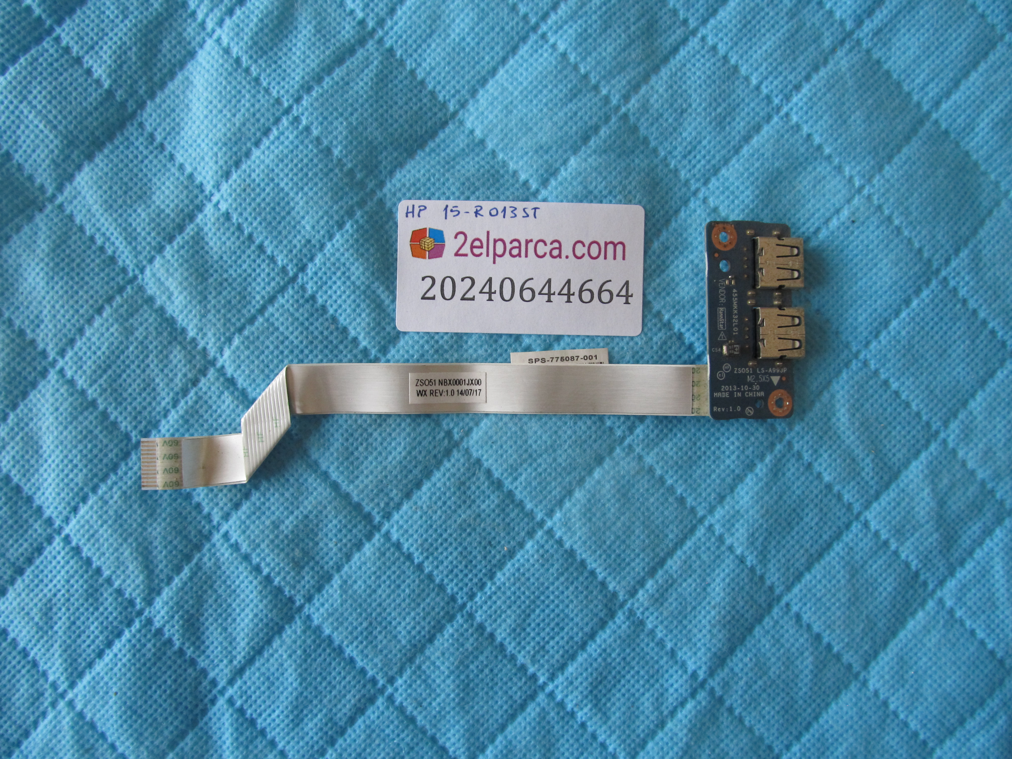 HP Hp 15-r013st usb board flex orjinal ürün küçük görsel 2