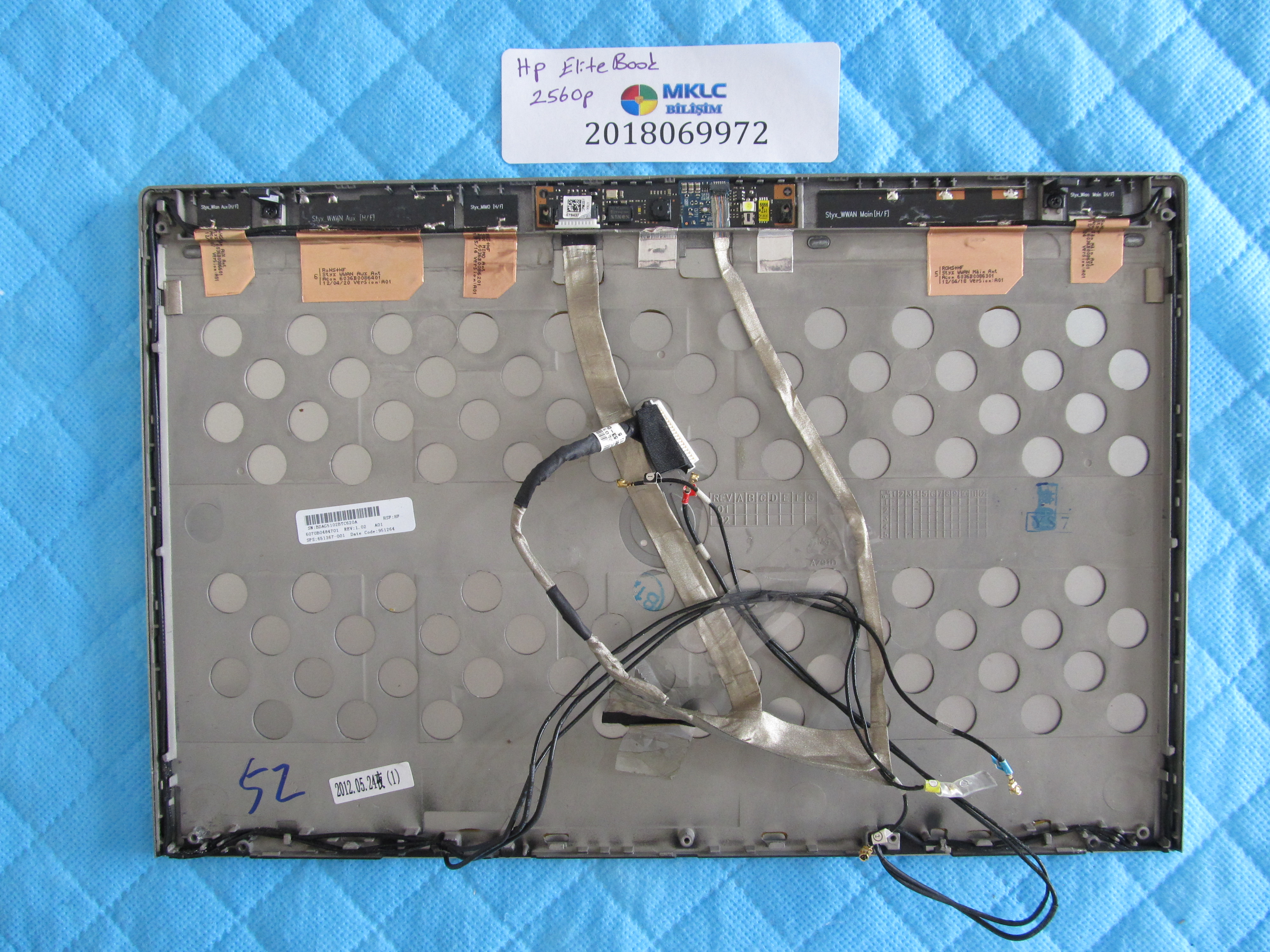 HP Hp elitebook 2560p arka kapak lcd back cover küçük görsel 2