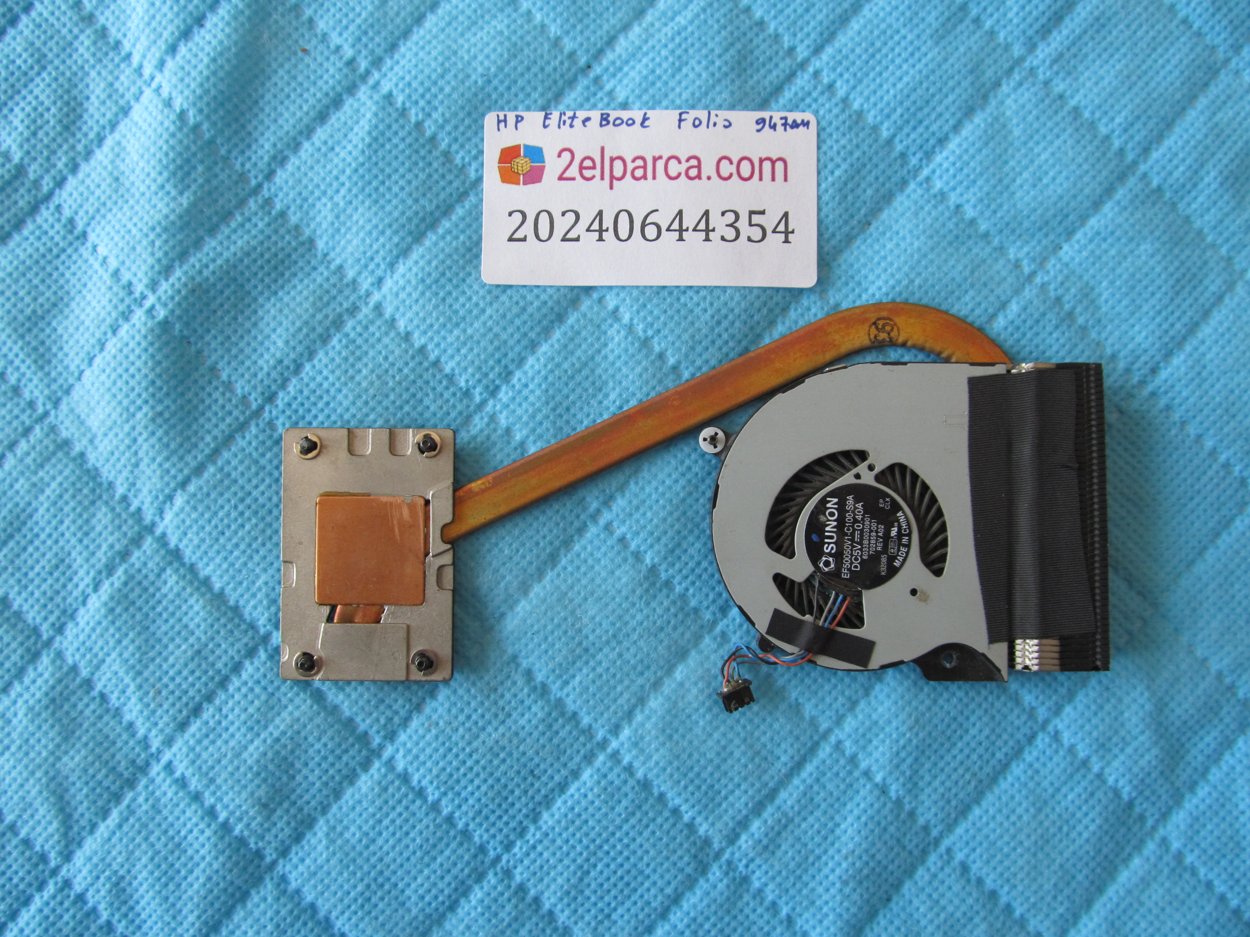 HP Hp elitebook folio 9470m fan soğutucu bakir (heatsink) orjinal ürün küçük görsel 2