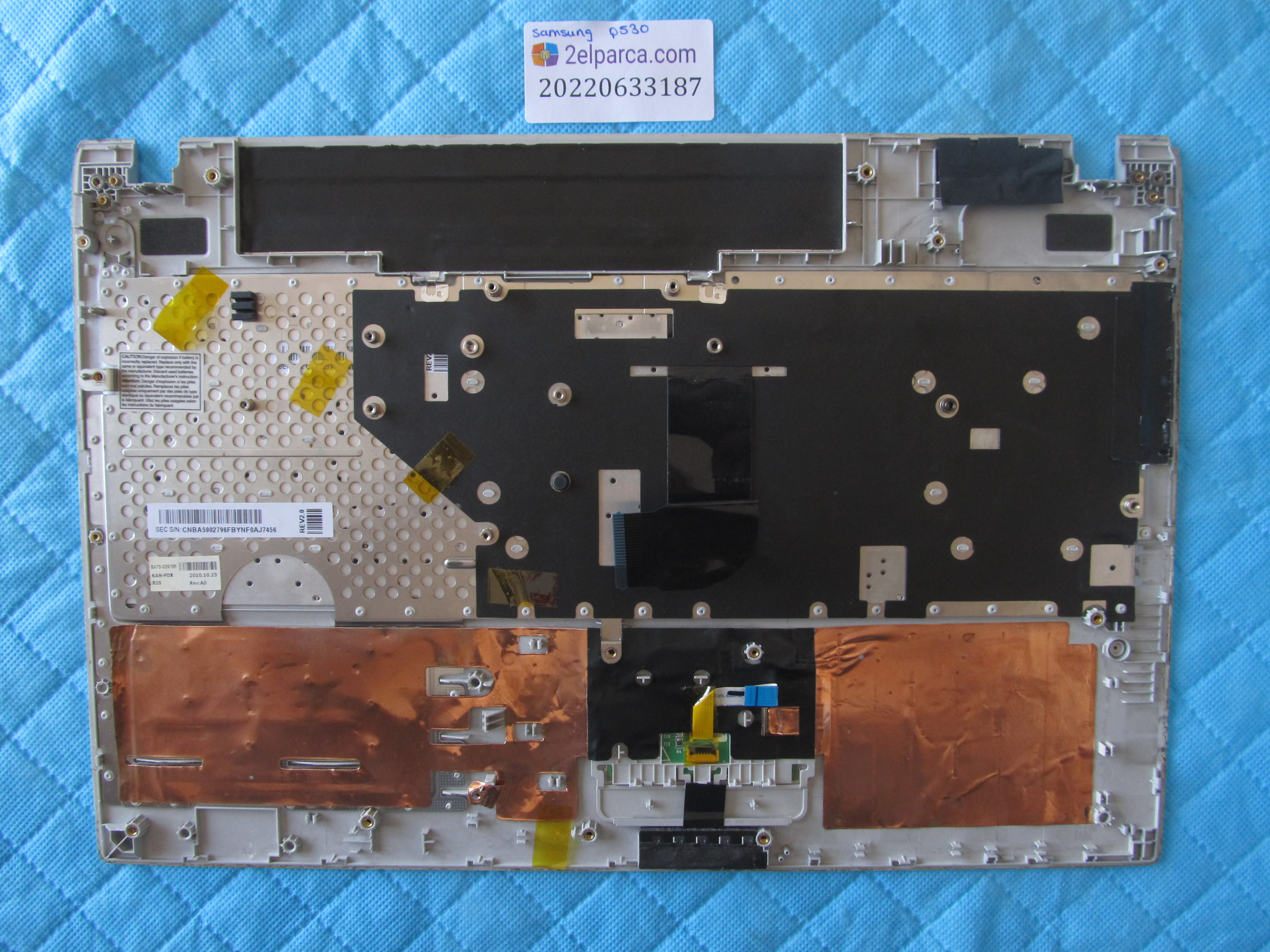 SAMSUNG Samsung q530 üst kasa klavye kasa klavye dahil orjinal ürün küçük görsel 2