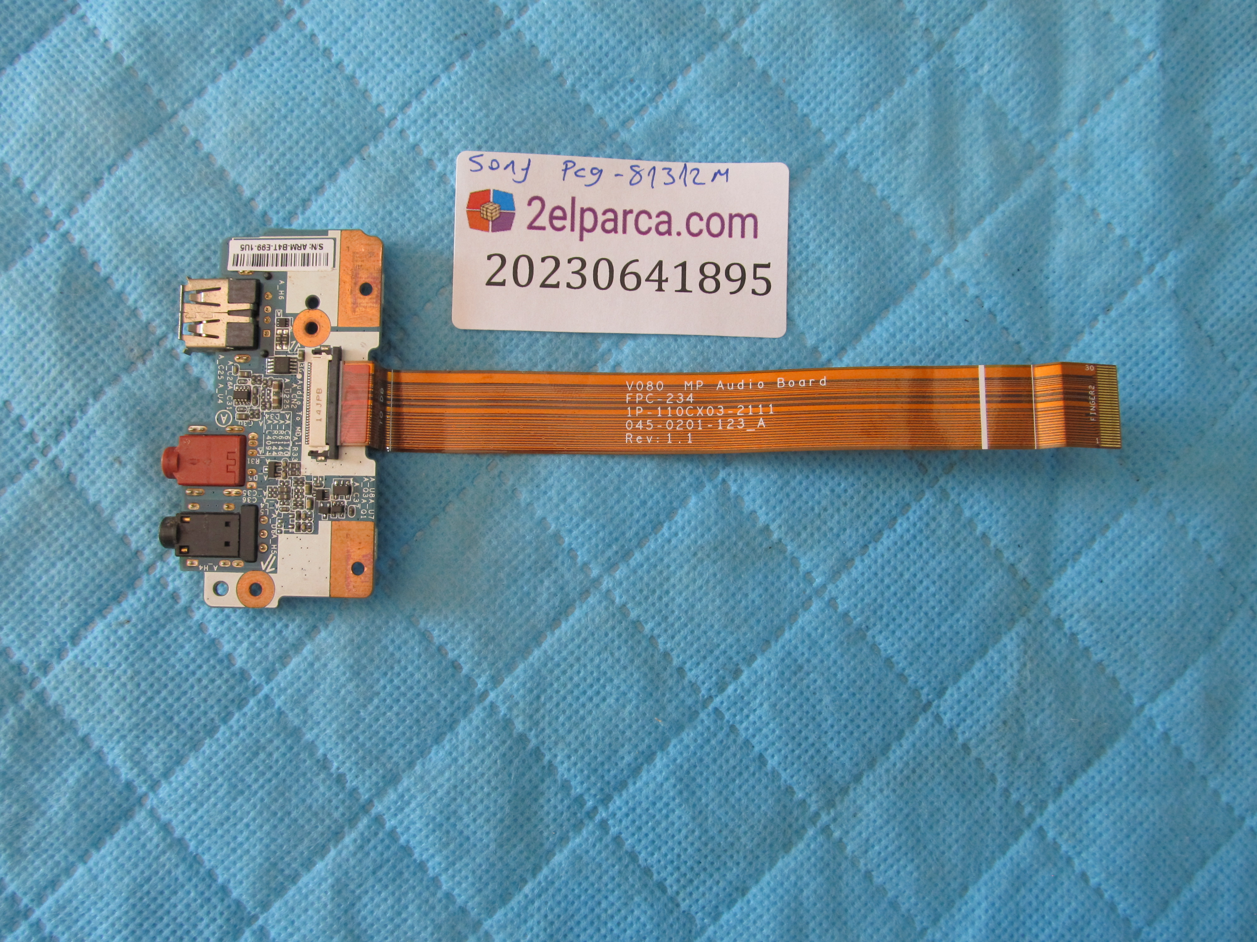 SONY Sony pcg-81312m usb port ses çikiş karti flex dahil orjinal ürün küçük görsel 2