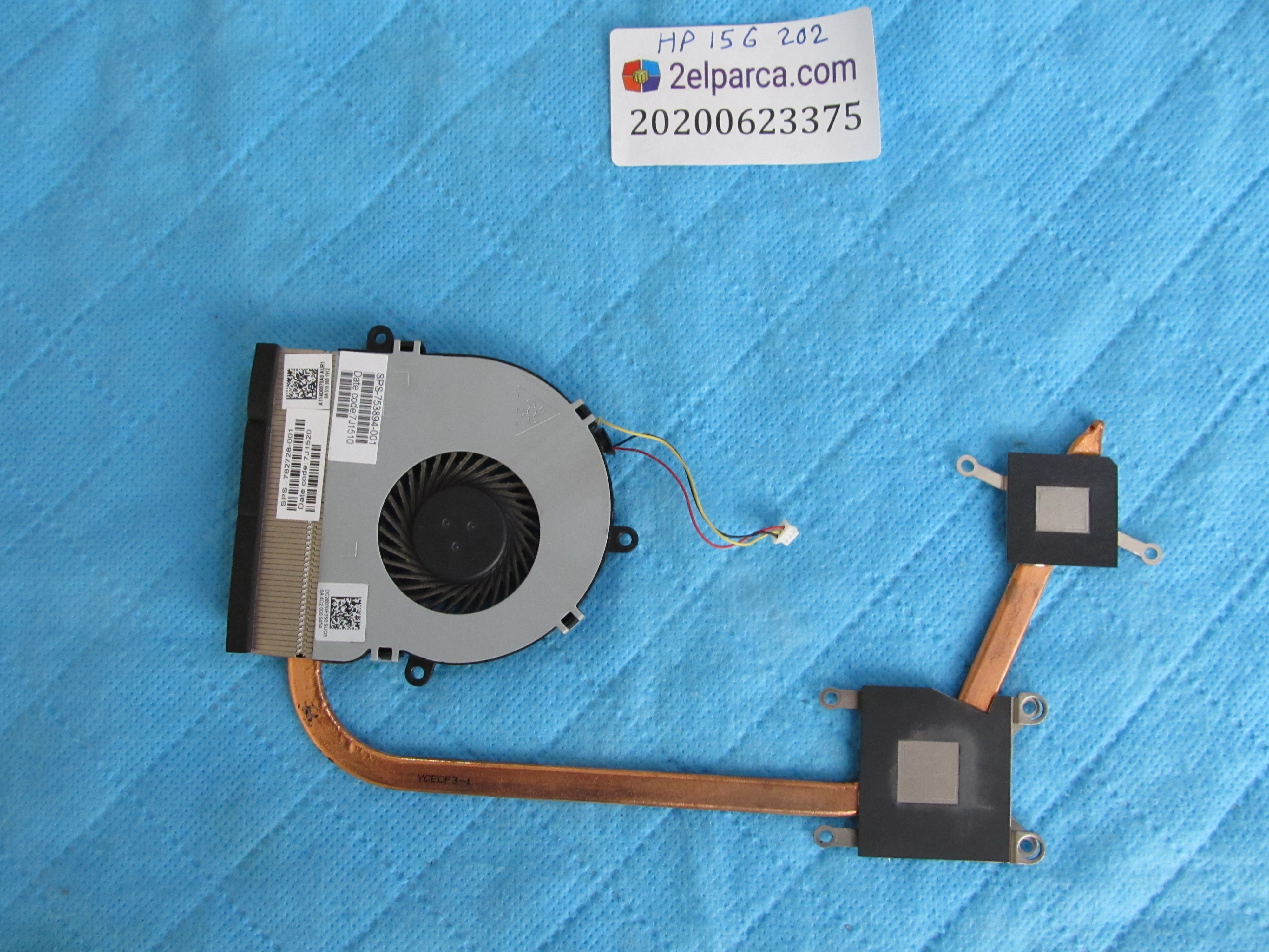 HP Hp 15-g202nt fan bakir soğutucu (heatsink) orjinal ürün küçük görsel 2