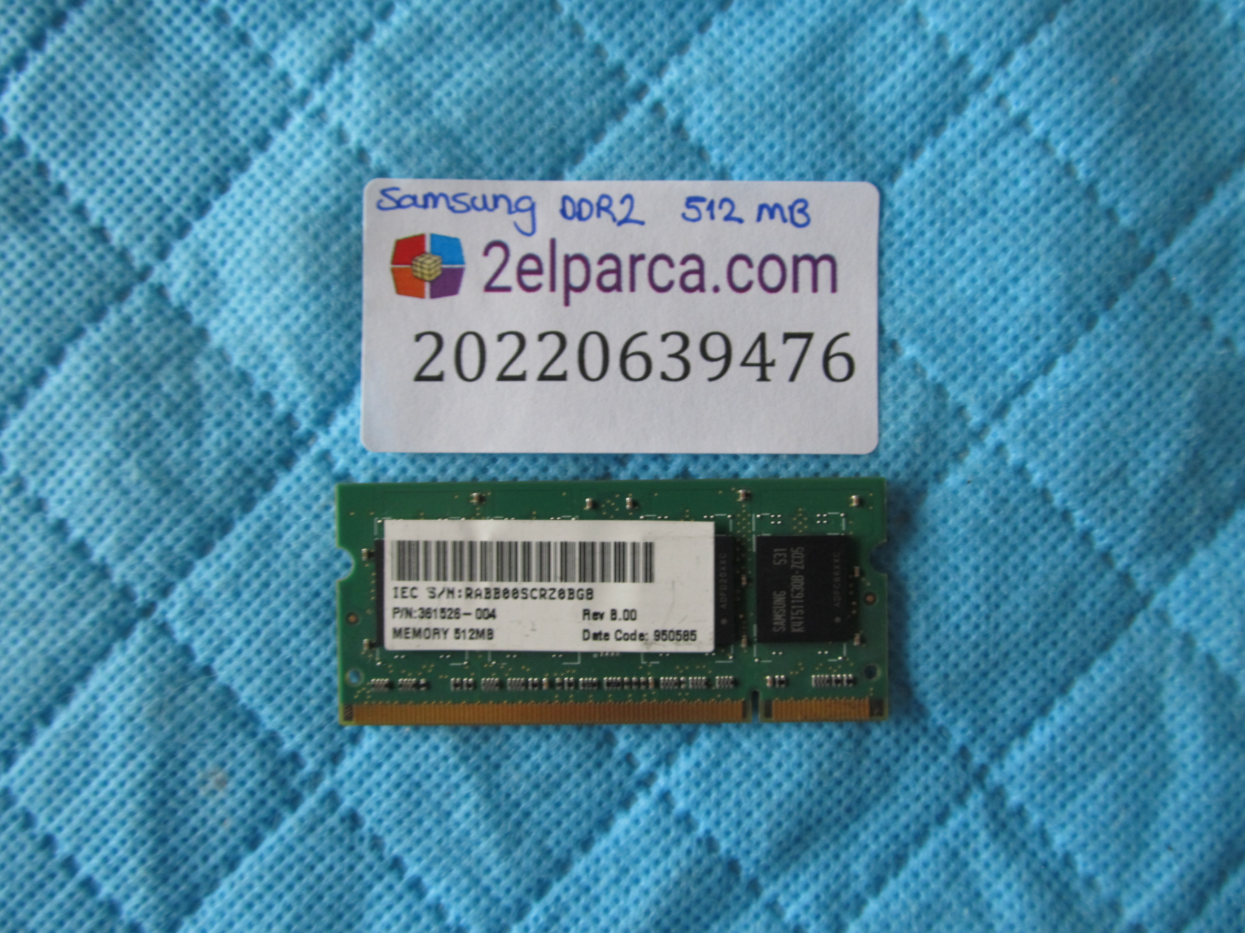SAMSUNG Samsung 512mb ddr2 4200s 444-10-a3 ram bellek orjinal ürün küçük görsel 2