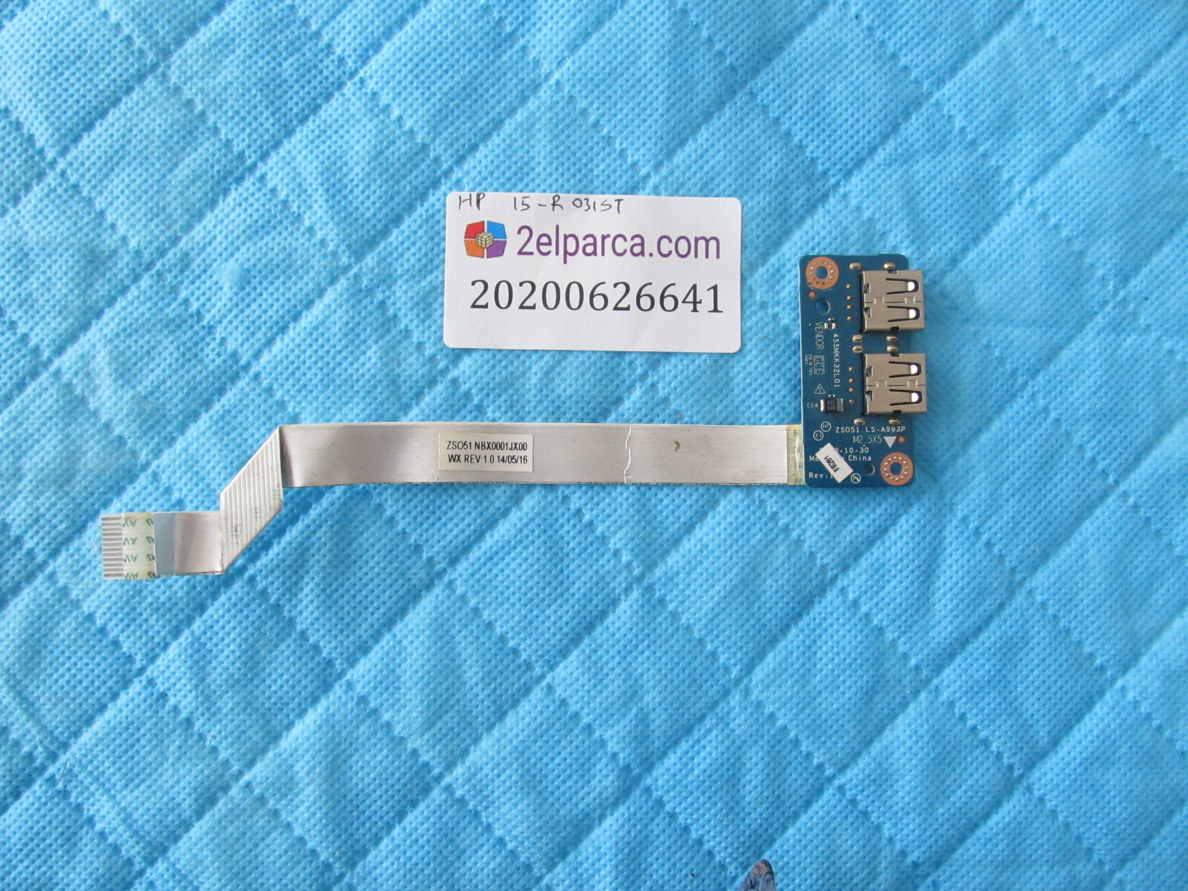 HP Hp 15-r031st usb board flex orjinal ürün küçük görsel 2