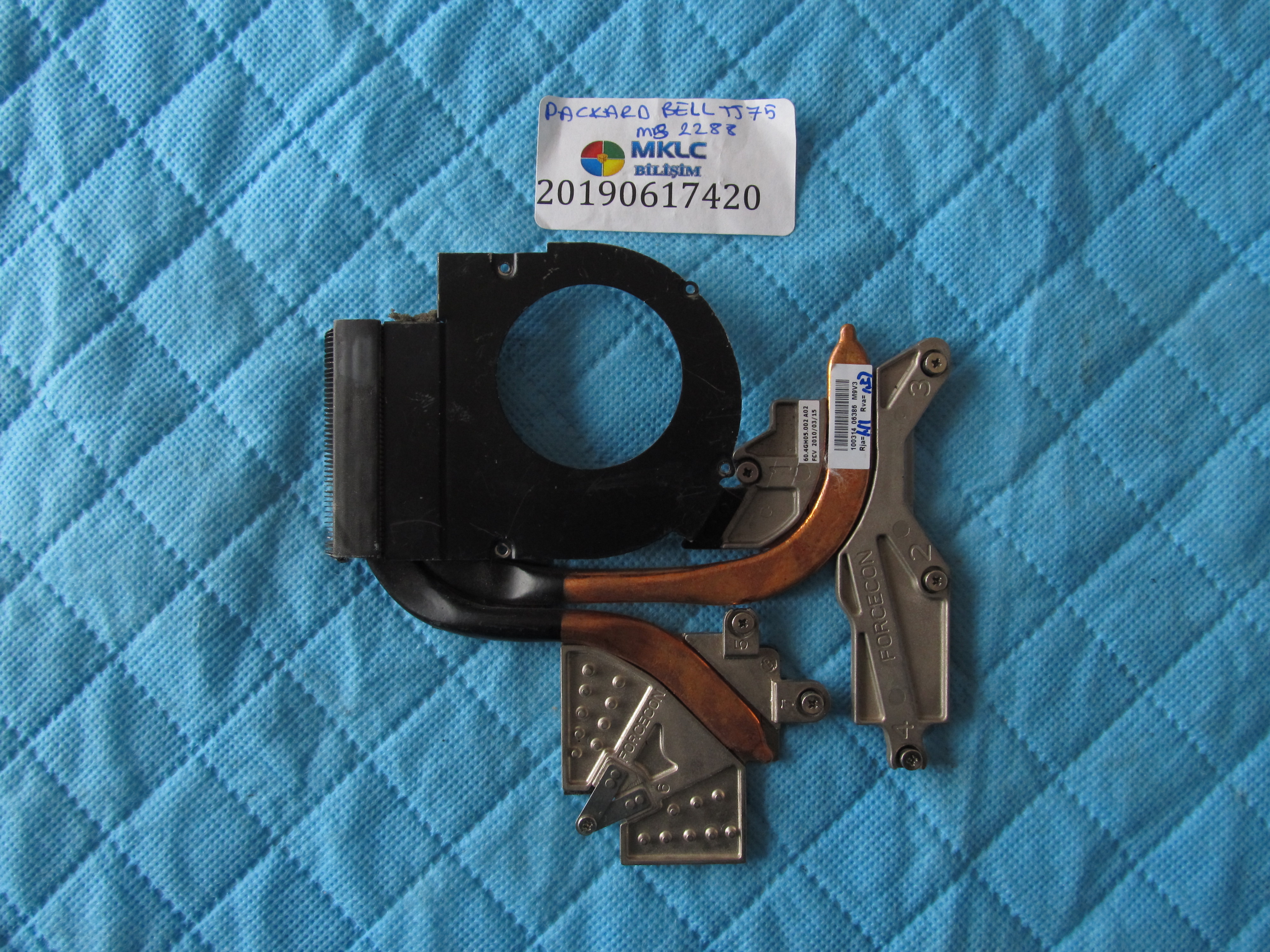 PACKARD BELL Packard bell tj75 ms2288 soğutucu bakir (heatsink) küçük görsel 2