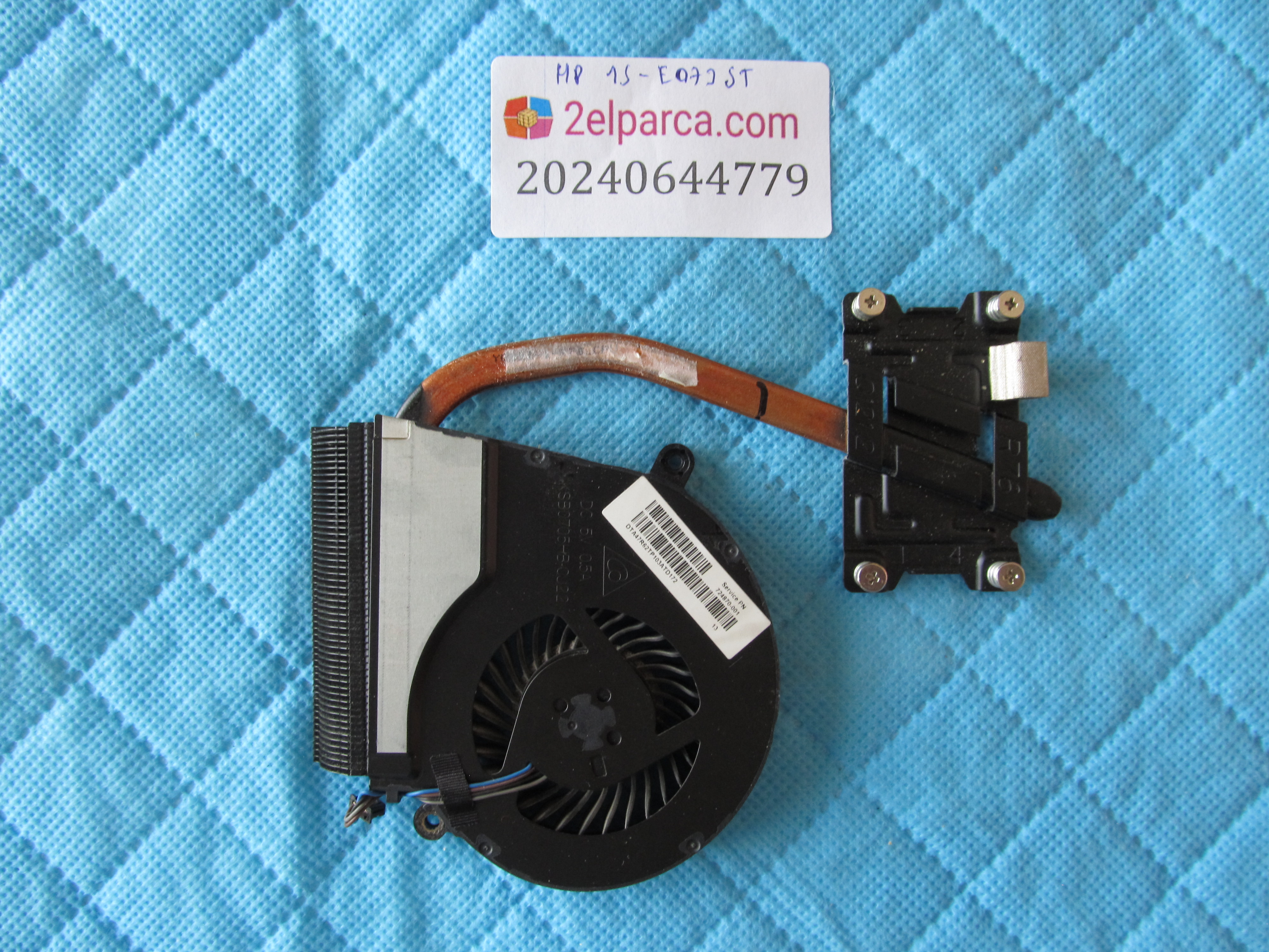 HP Hp 15-e073st fan bakir soğutucu (heatsink) orjinal ürün küçük görsel 2