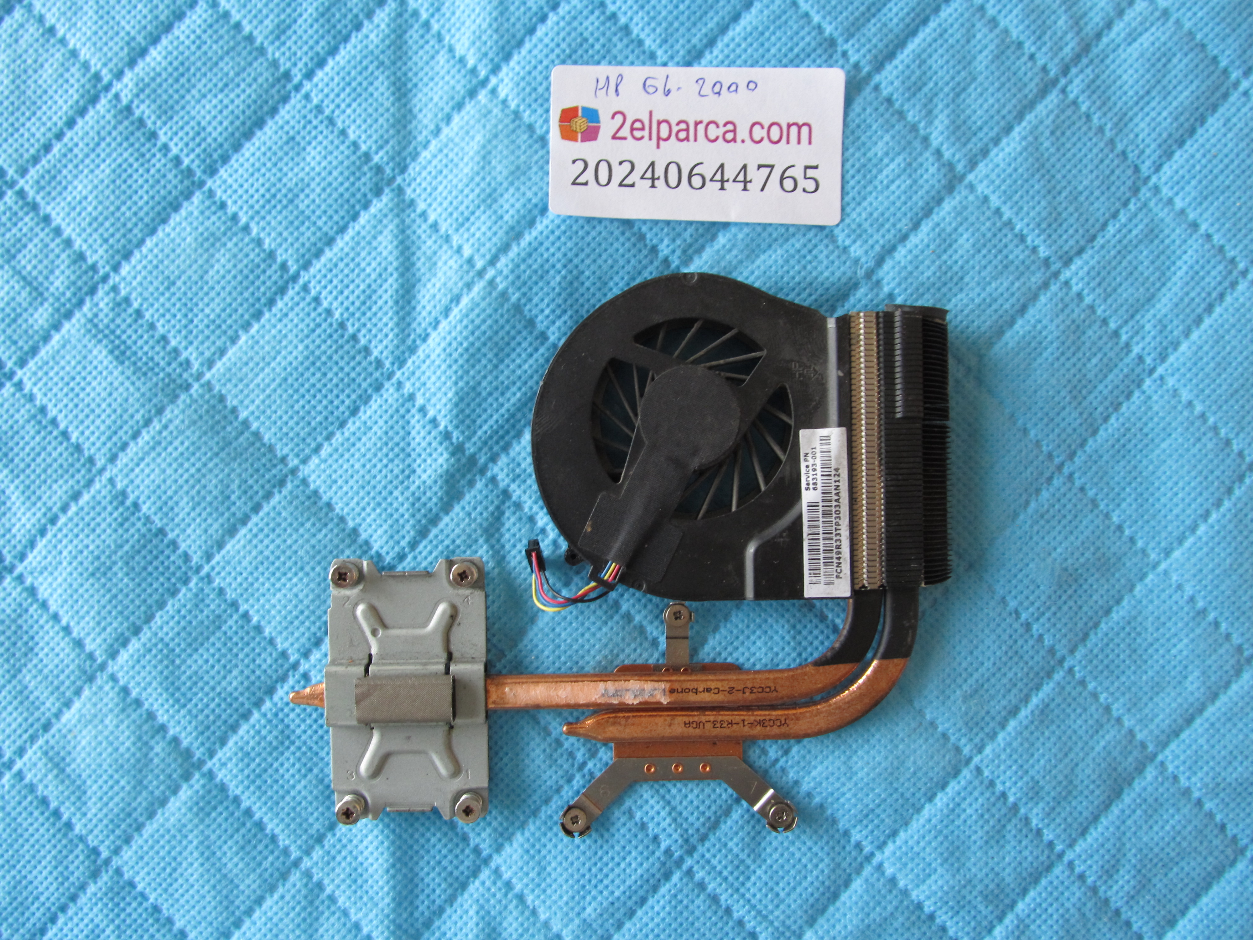 HP Hp g6 2000 fan cpu soğutucu bakir heatsink dahil orjinal ürün küçük görsel 2