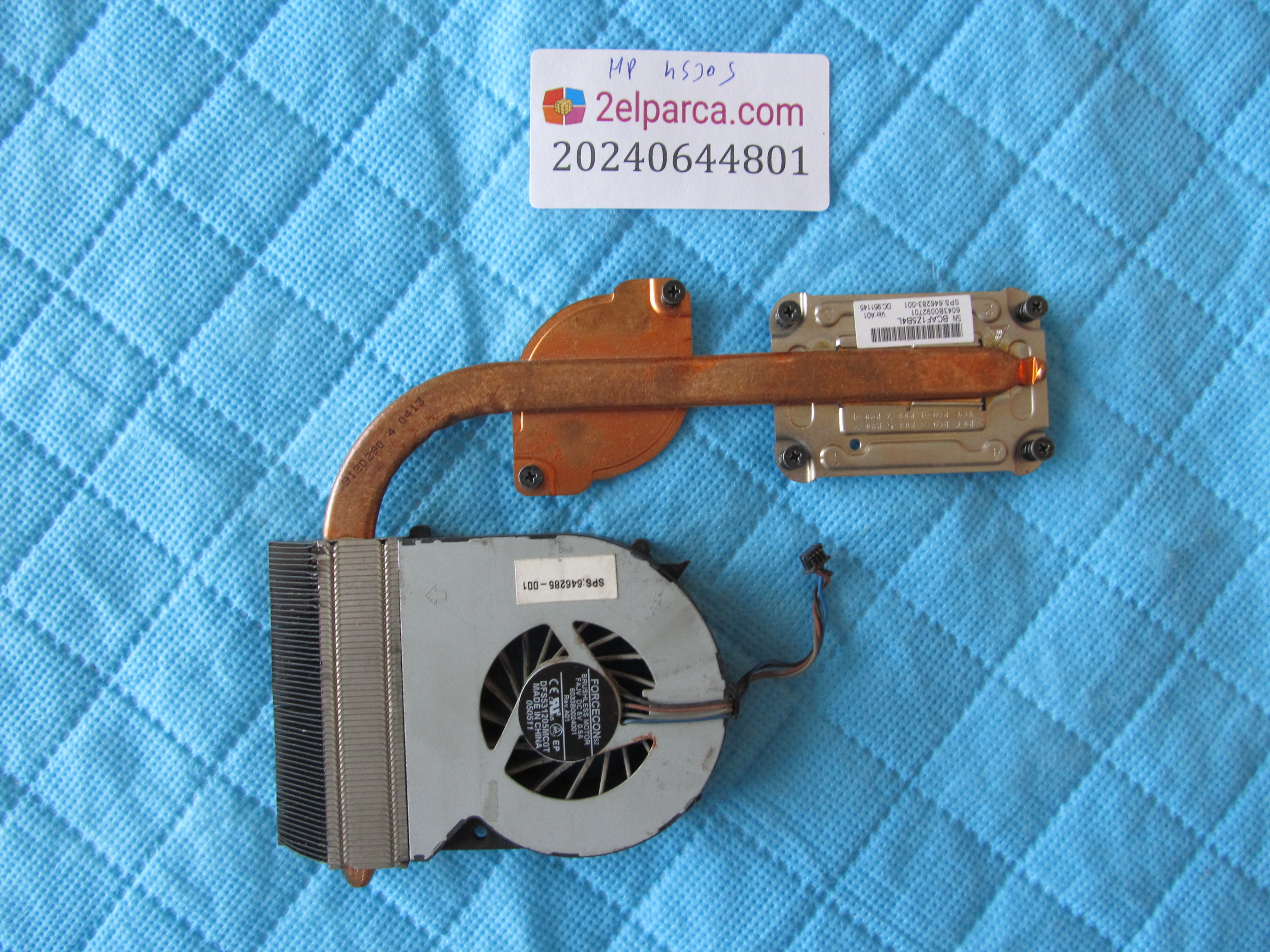 HP Hp 4530s fan bakir soğutucu (heatsink) orjinal ürün küçük görsel 2