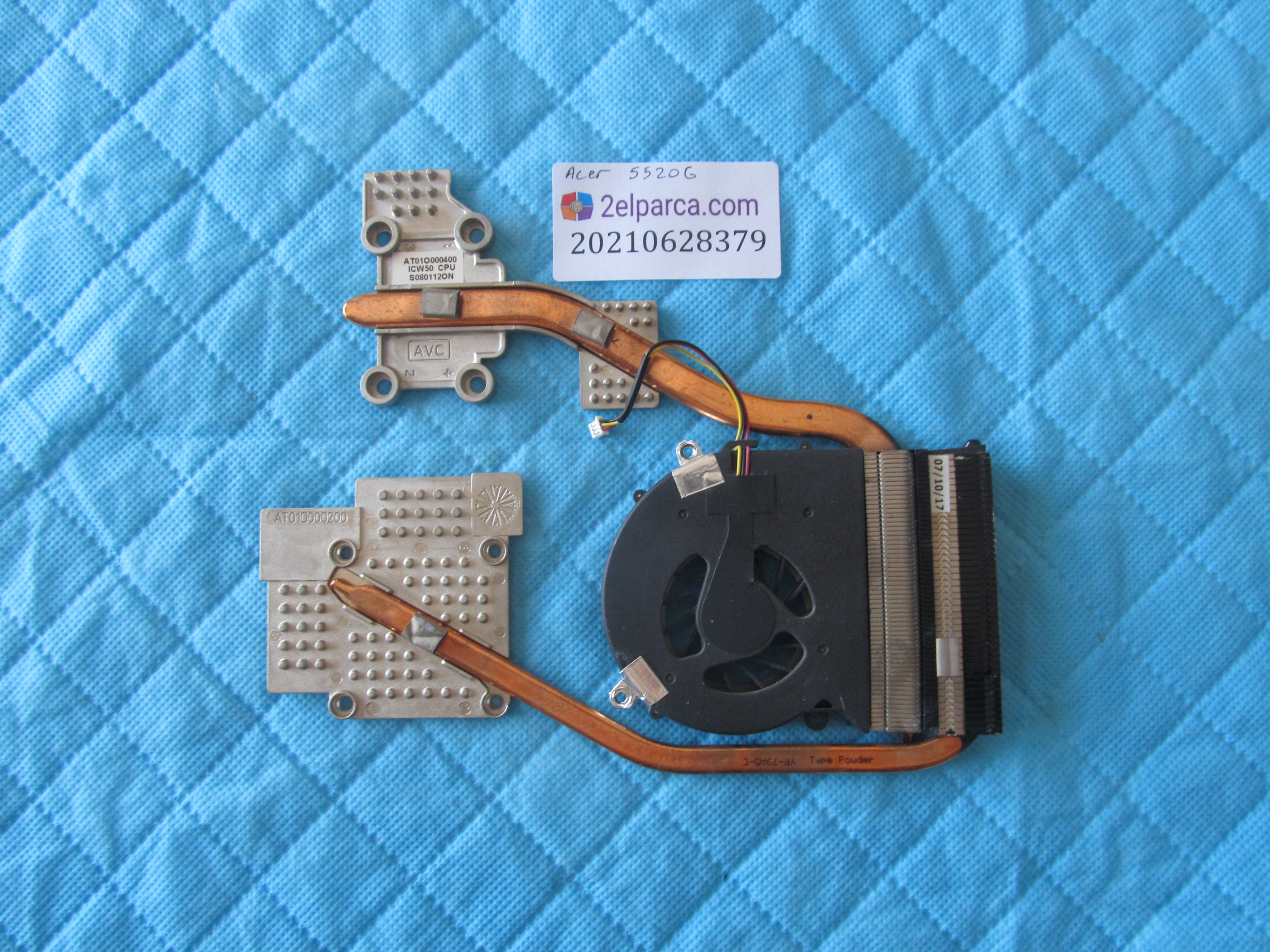 ACER Acer 5520g fan bakir soğutucu (heatsink) küçük görsel 2