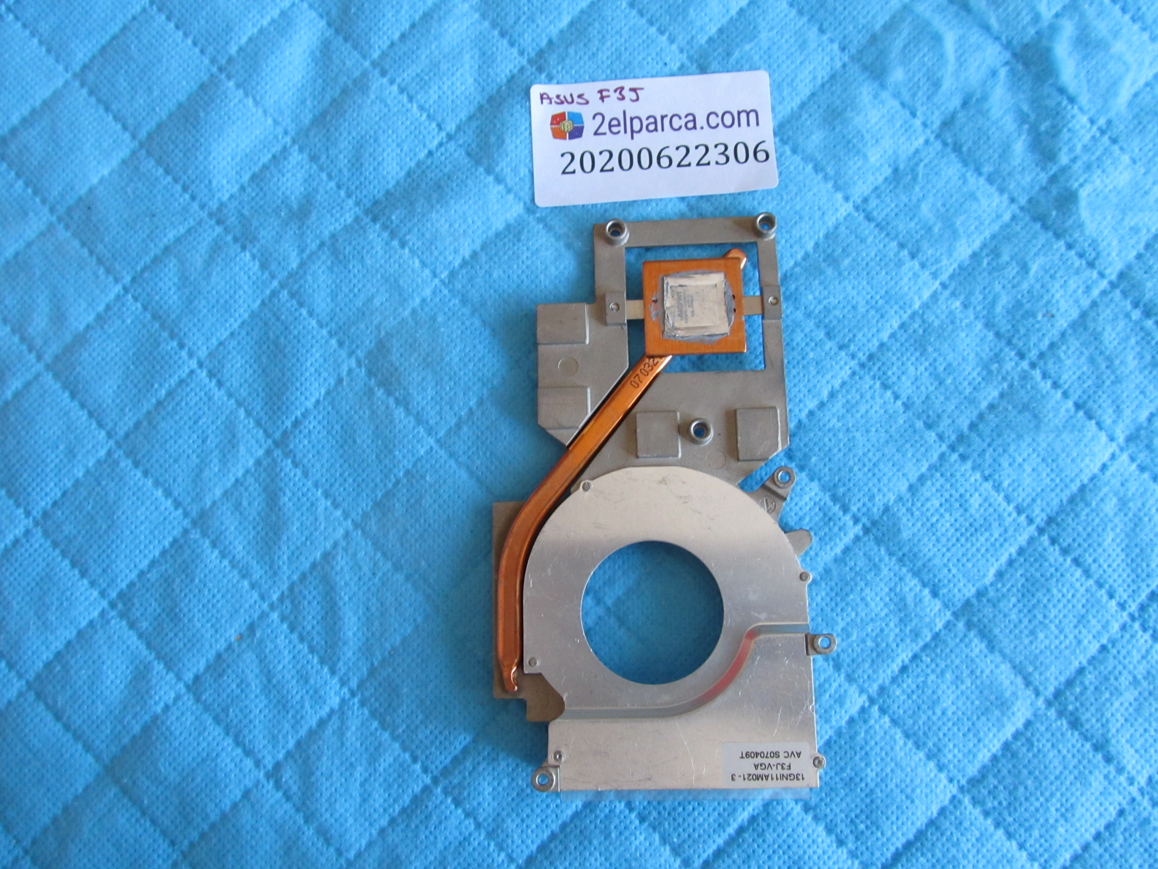 ASUS Asus f3j soğutucu bakir (heatsink) orjinal ürün küçük görsel 2