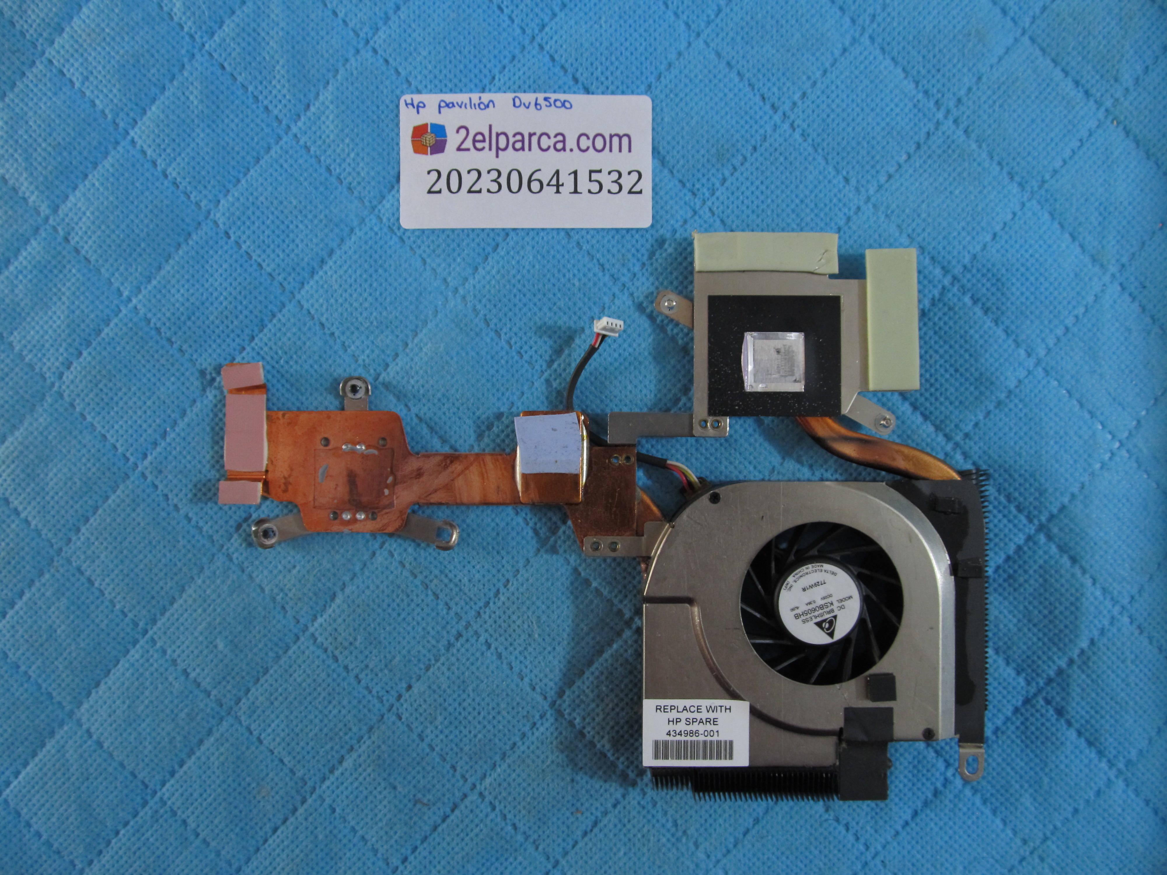 HP Hp pavilion dv6500 fan bakir soğutucu (heatsink) orjinal ürün küçük görsel 2