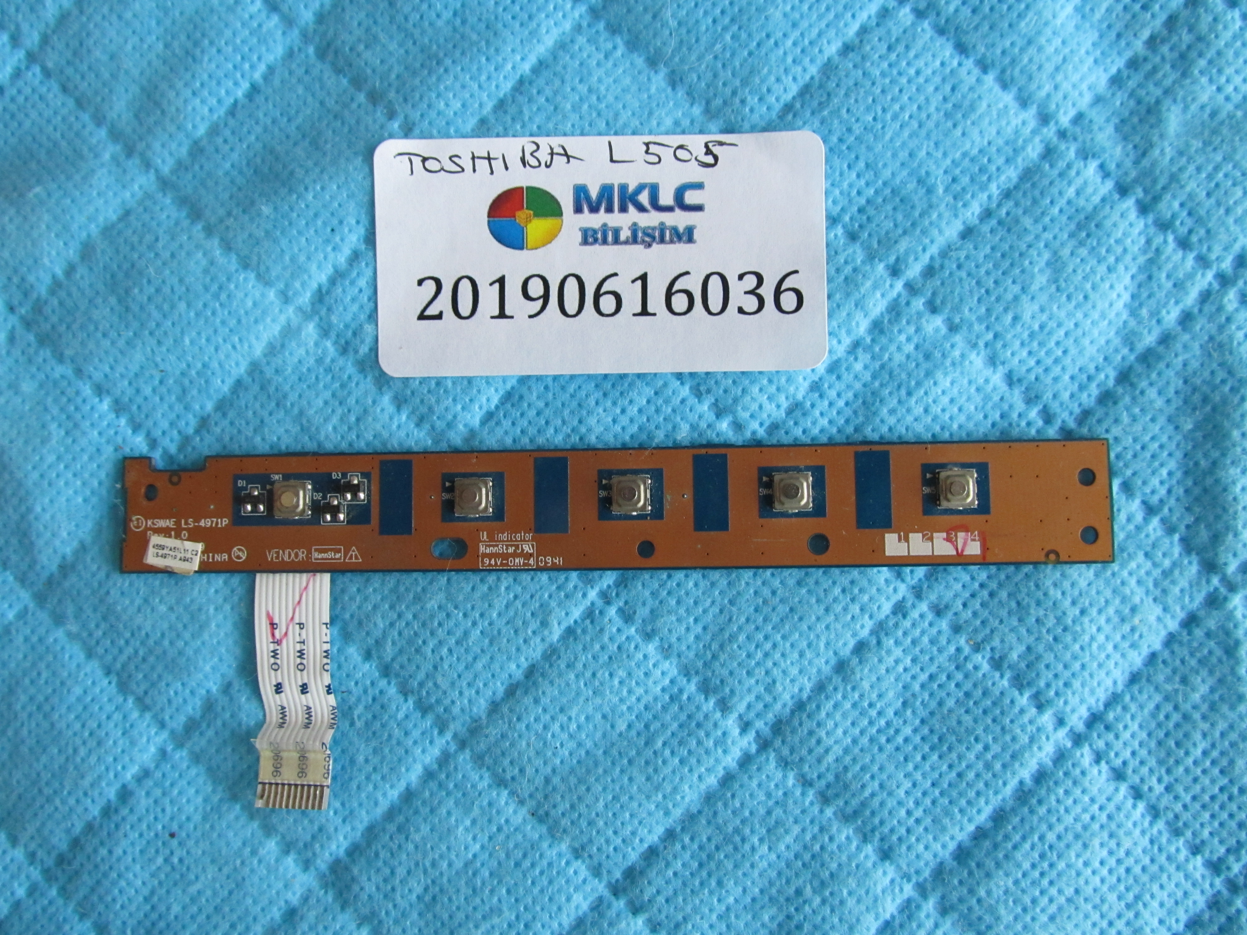 Toshiba l505 tetik karti ve flex orjinal ürün