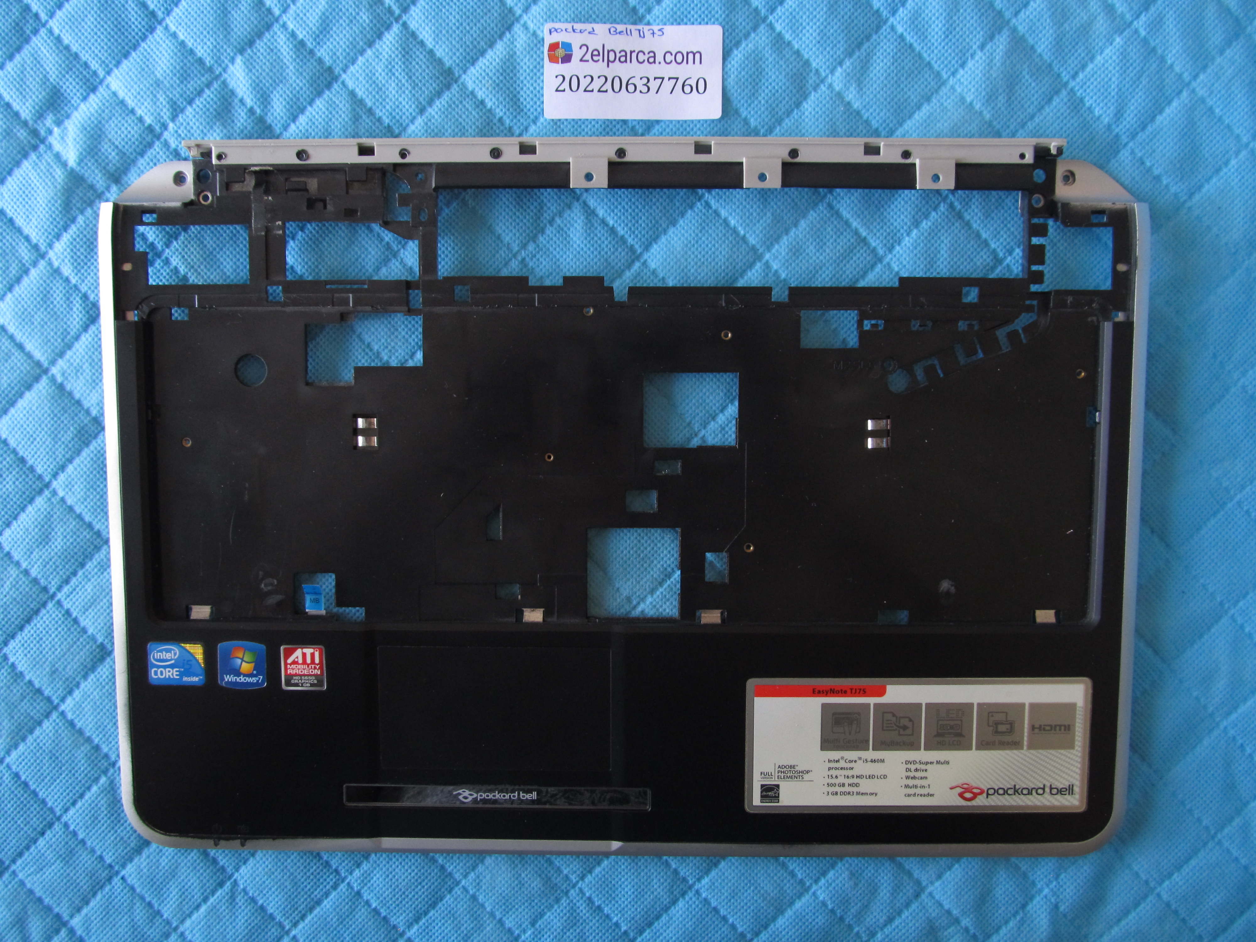 Packard bell tj75 üst kasa klavye kasasi orjinal ürün