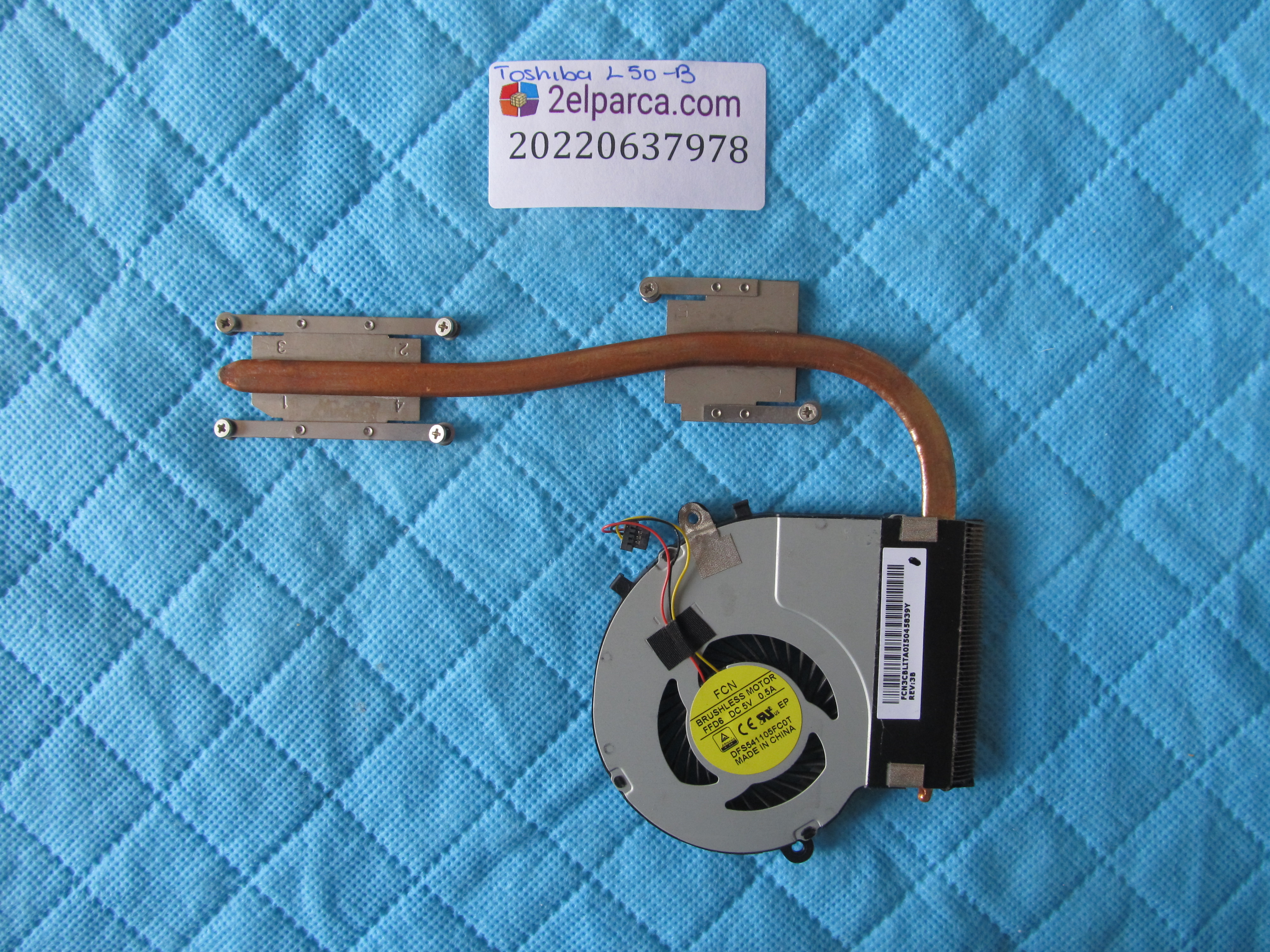 Toshiba l50-b fan soğutucu bakir (heatsink) orjinal ürün