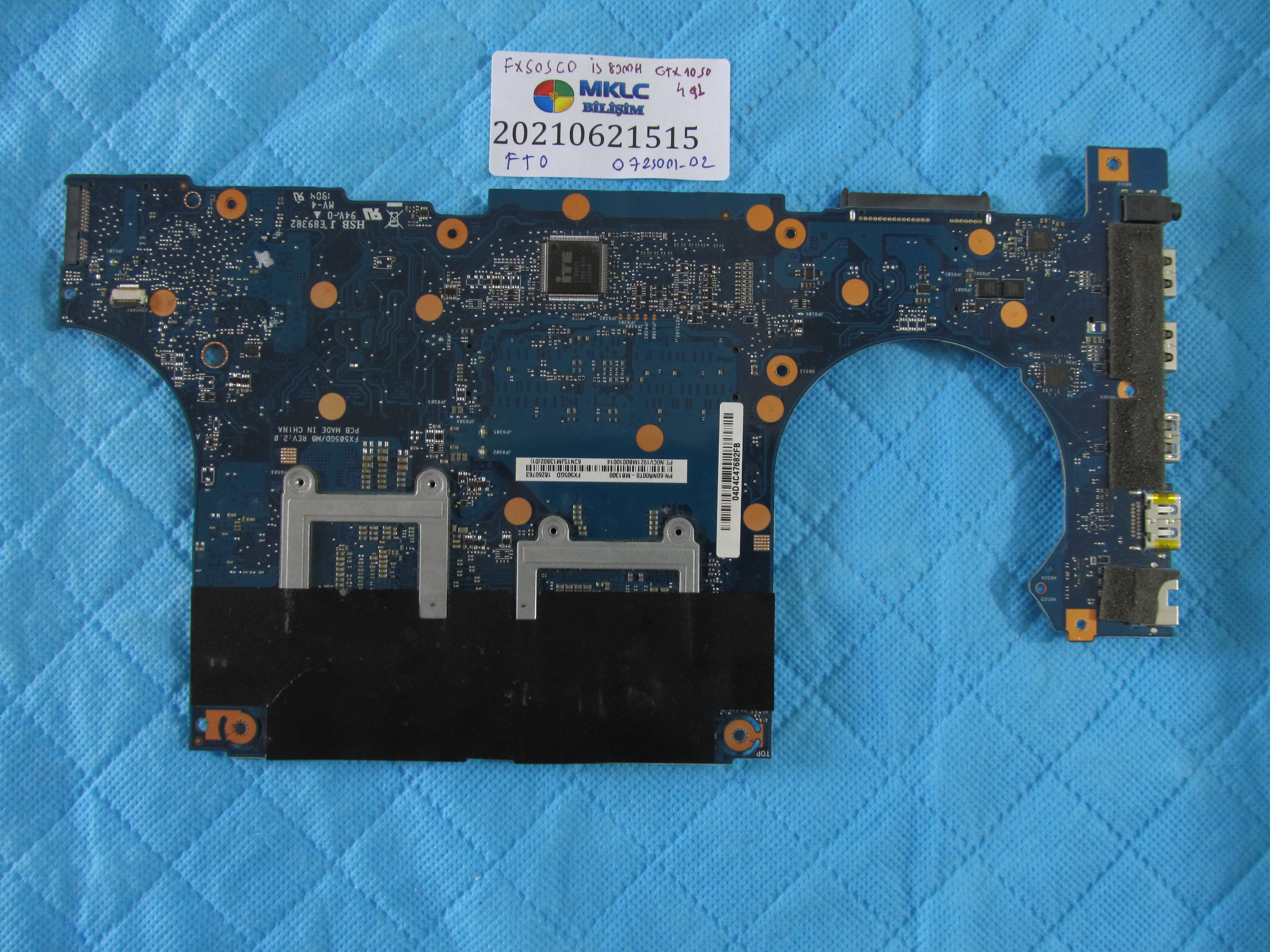 ASUS Asus fx505 anakart fx505gd anakart i5 8300h cpu gtx 1050 4 gb vga orjinal sifir küçük görsel 2