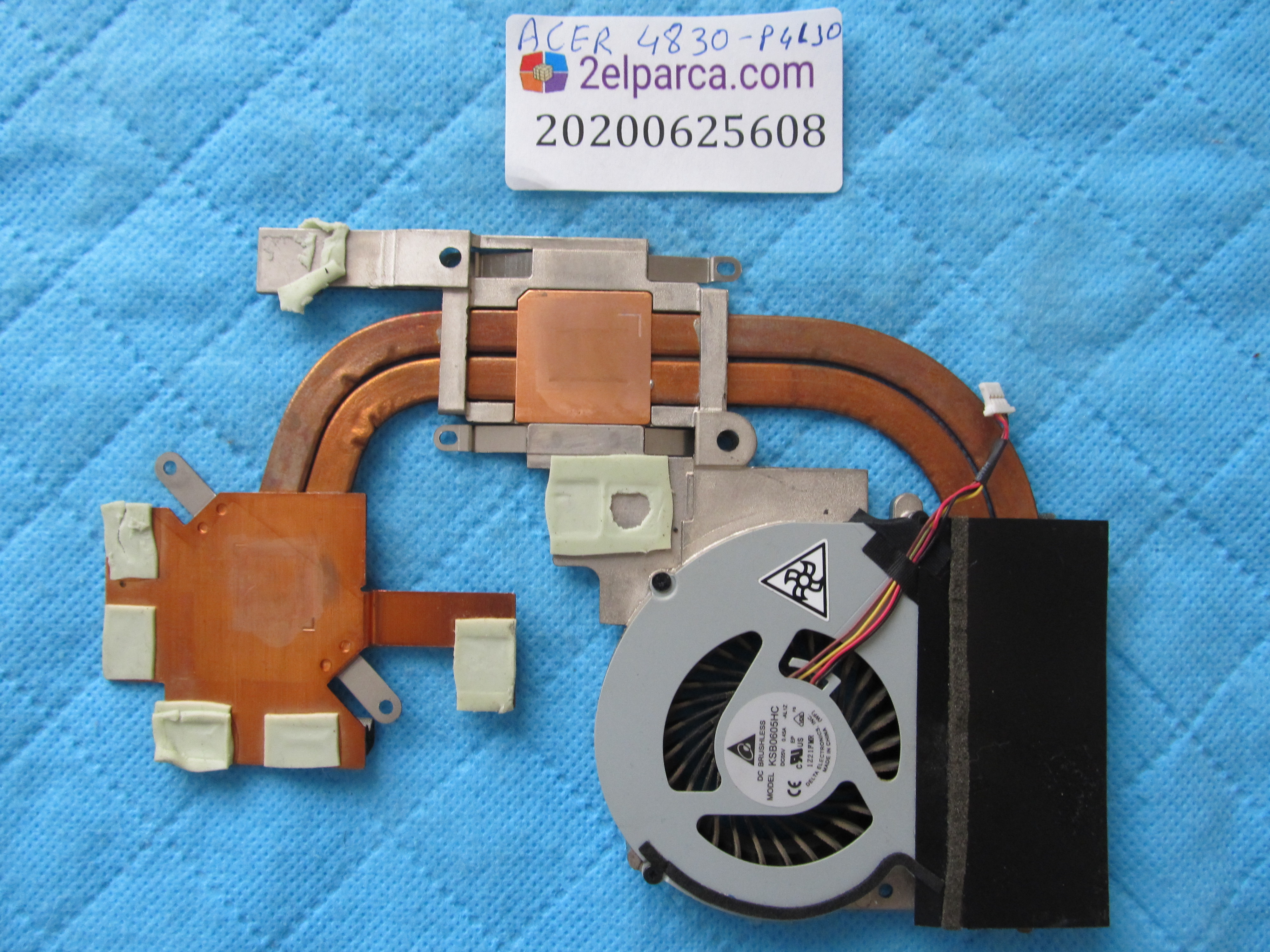 ACER Acer 4830-p4lj0 fan bakir soğutucu (heatsink) küçük görsel 2
