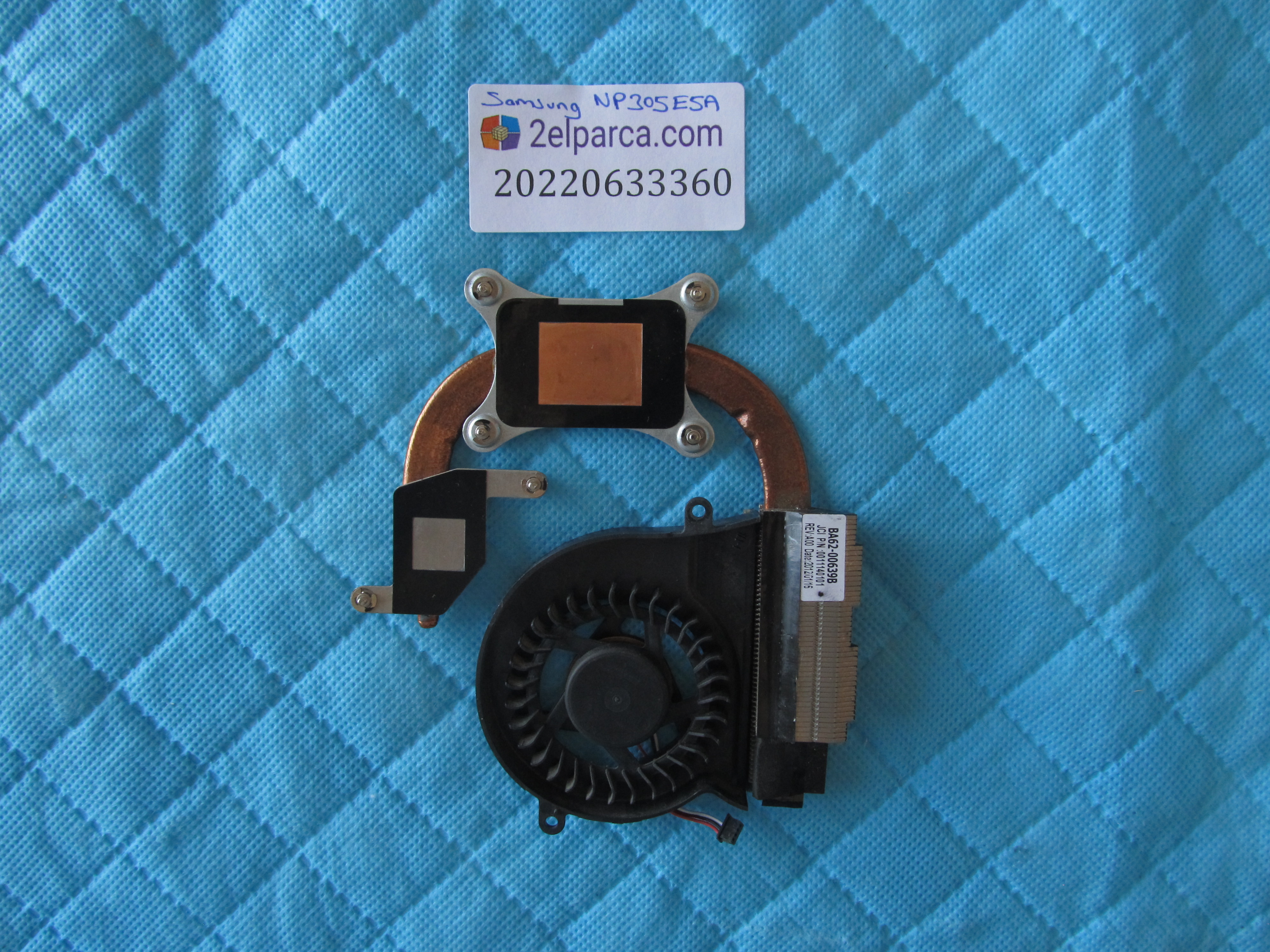SAMSUNG Samsung np300e fan soğutucu bakir heatsink set orjinal ürün küçük görsel 2