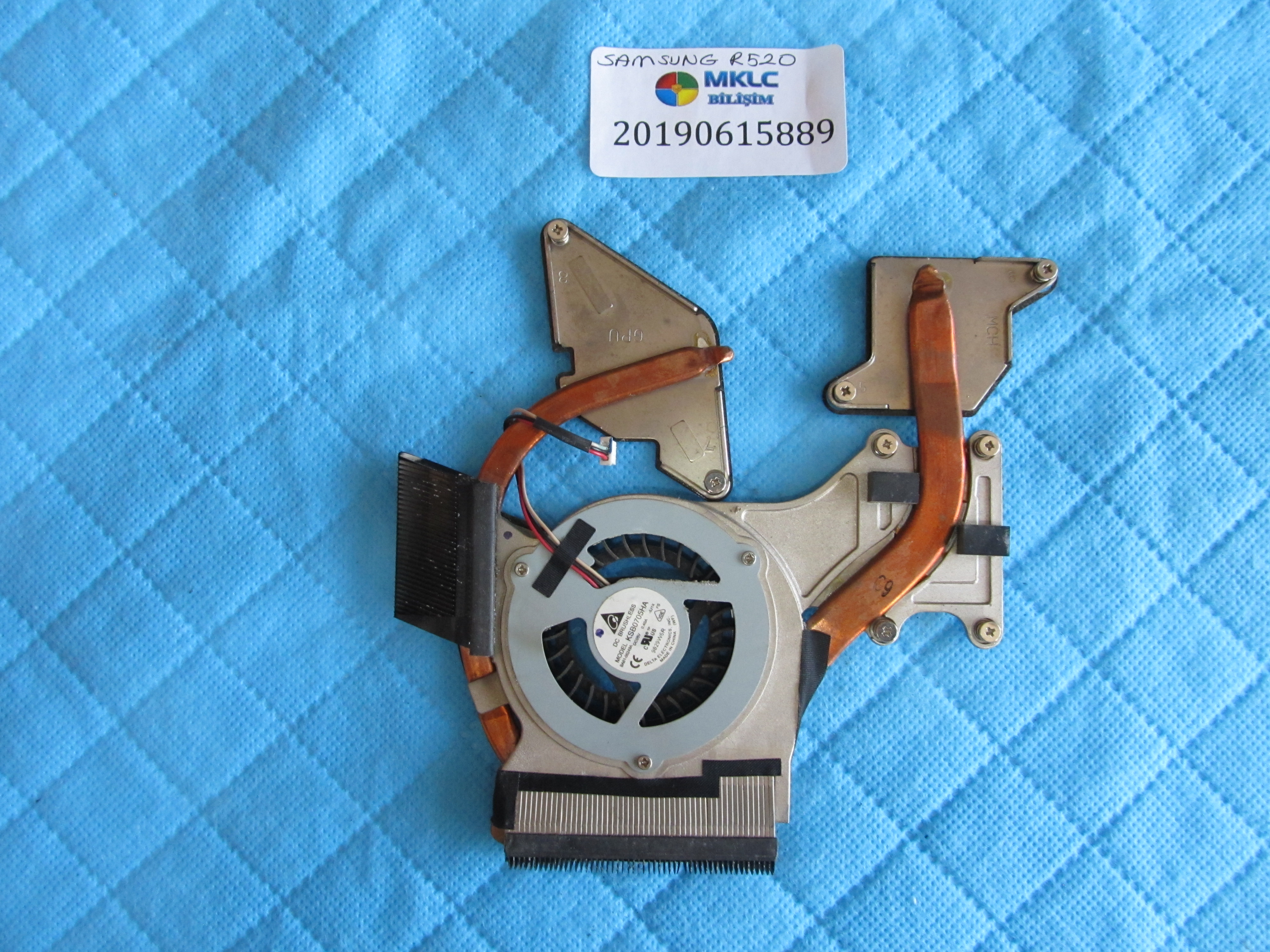 Samsung r520 fan bakir soğutucu (heatsink) orjinal ürün