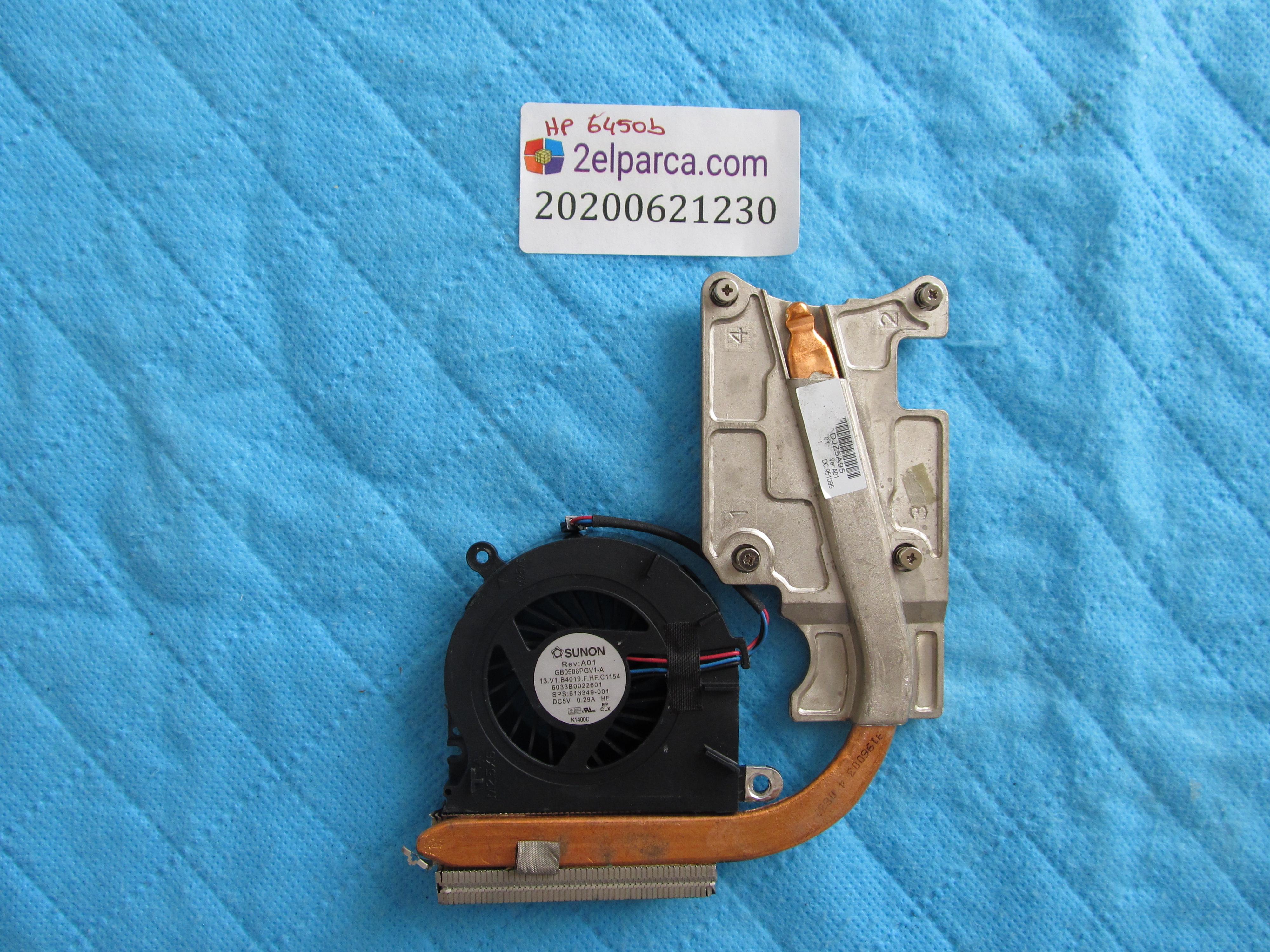 HP Hp probook 6450b fan bakir soğutucu (heatsink) orjinal ürün küçük görsel 2