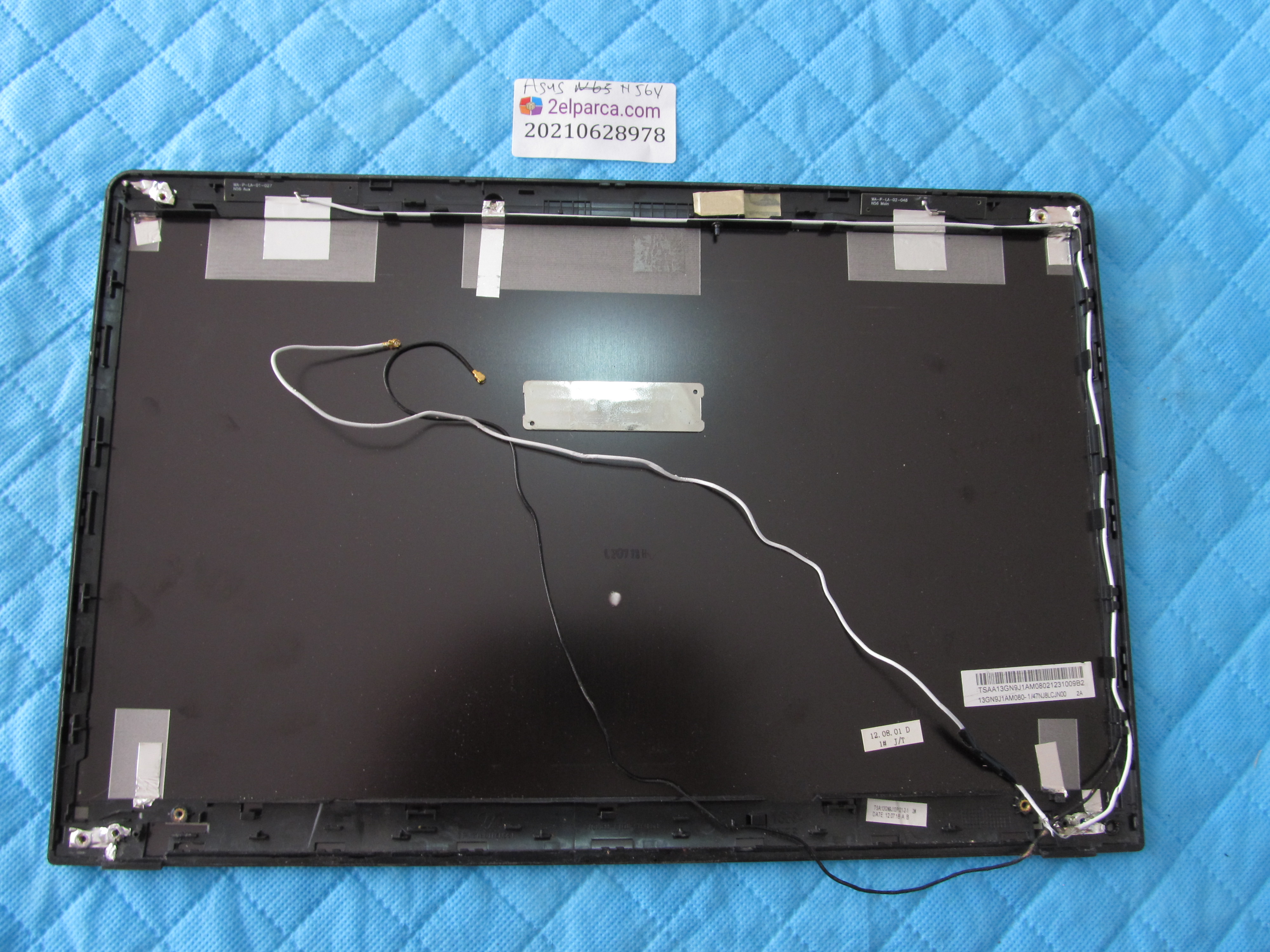 ASUS Asus n56v arka kapak lcd back cover (1 vida yeri tamirli) küçük görsel 2
