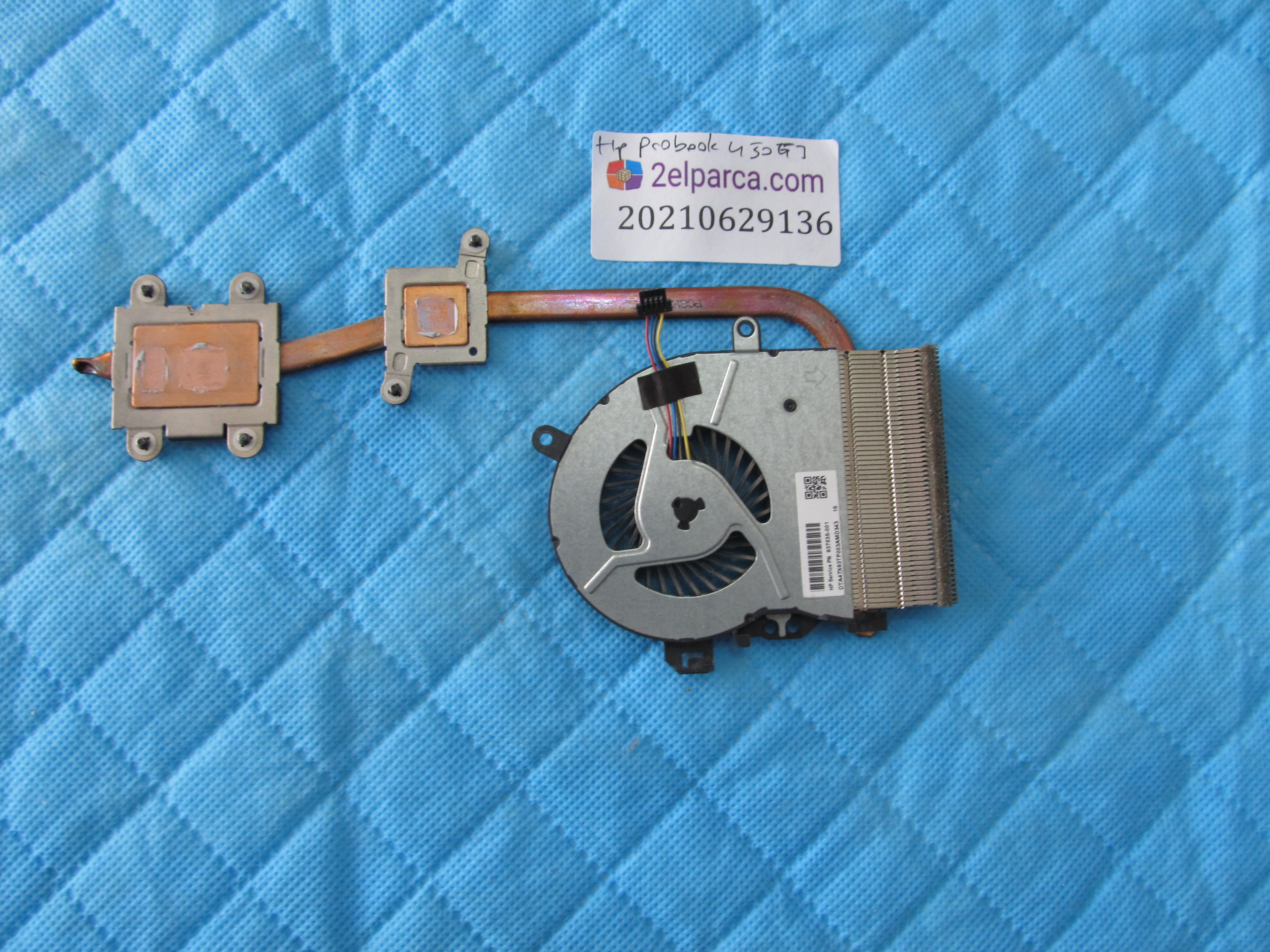 HP Hp probook 450 g3 fan bakir soğutucu (heatsink) küçük görsel 2