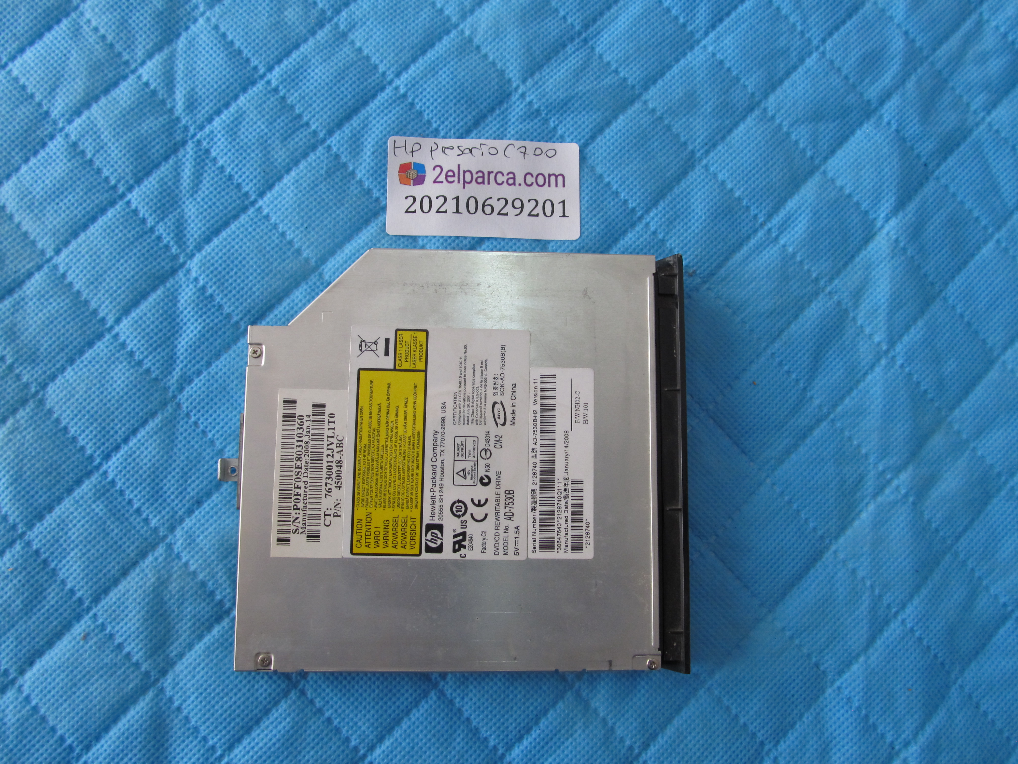 HP Hp presario c700 dvd küçük görsel 2