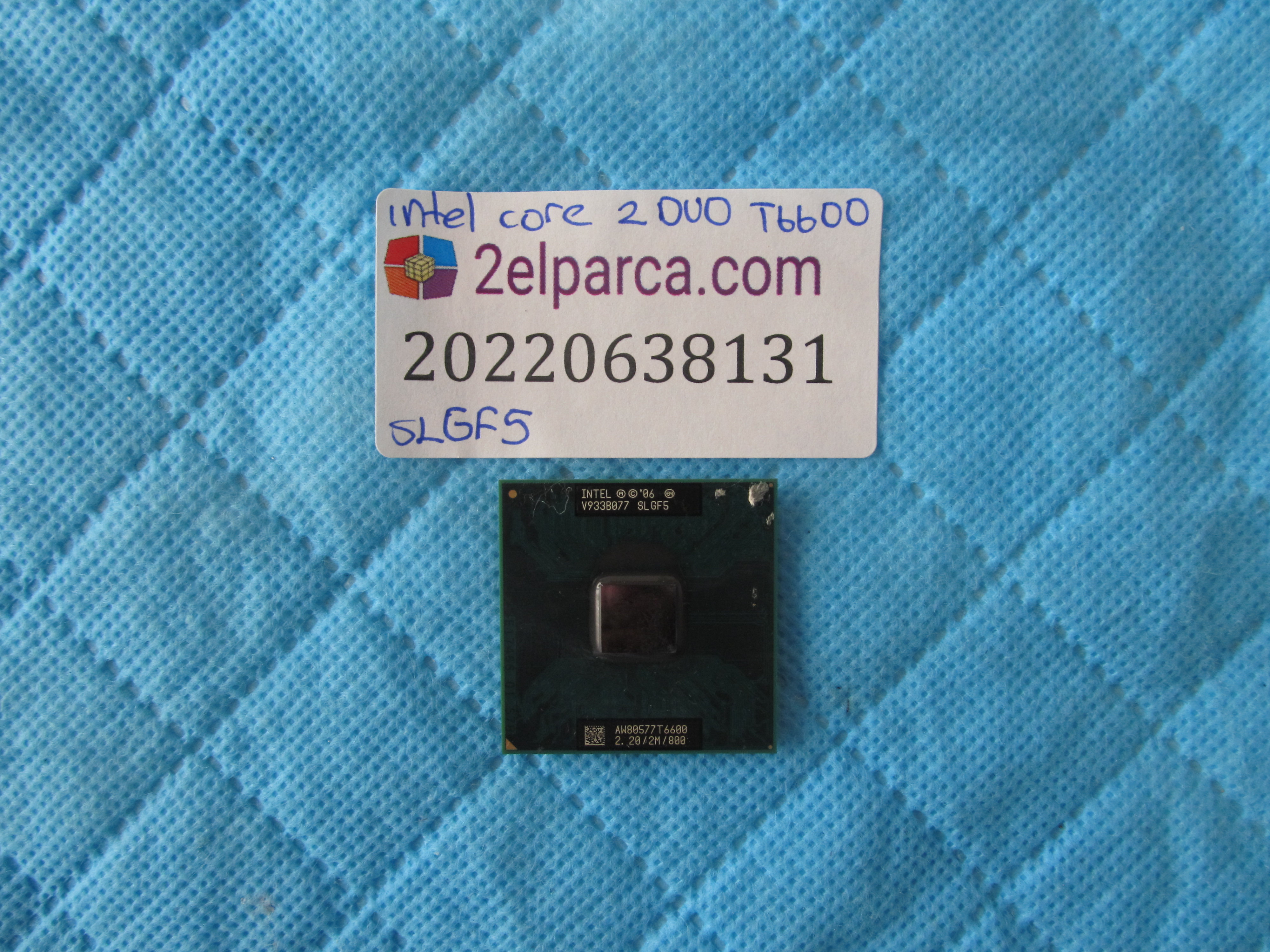 Intel core 2 duo t6600 cpu slgf5