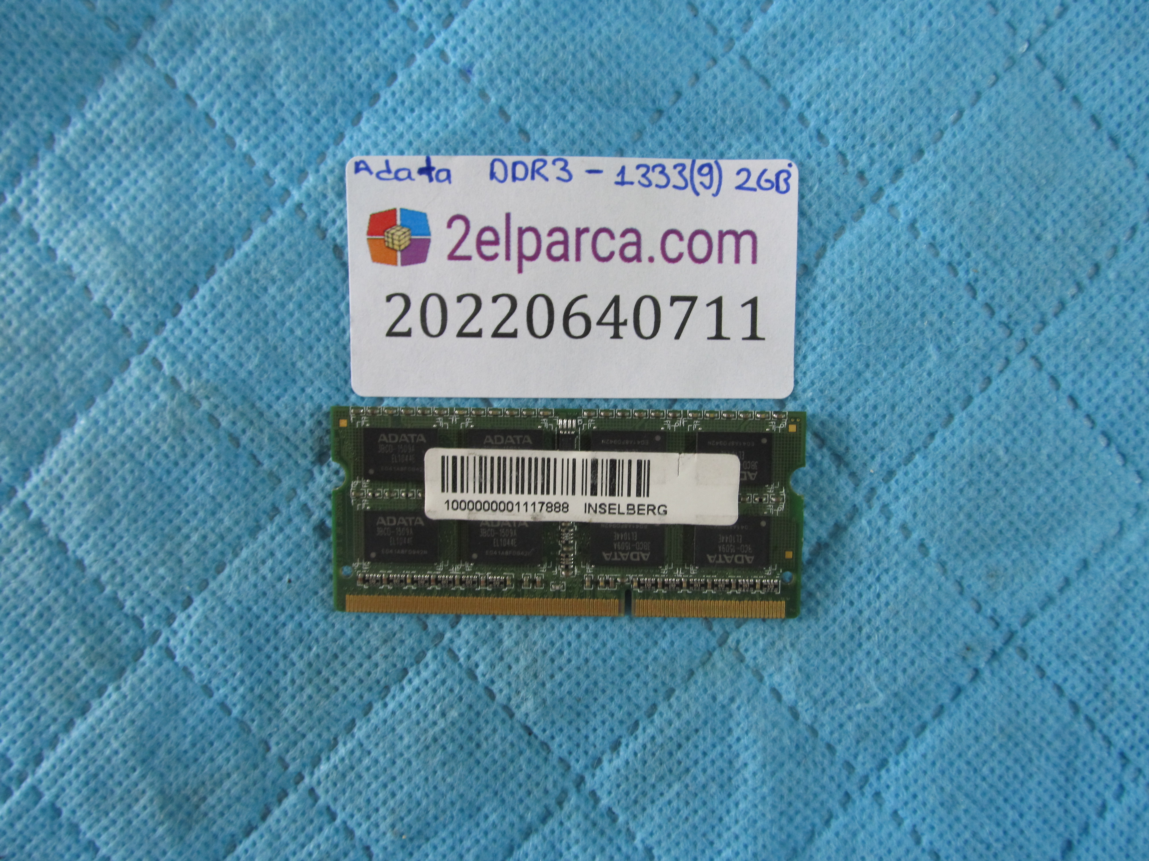 ADATA Adata ddr3-1333(9) 2gb ram bellek orjinal ürün küçük görsel 2