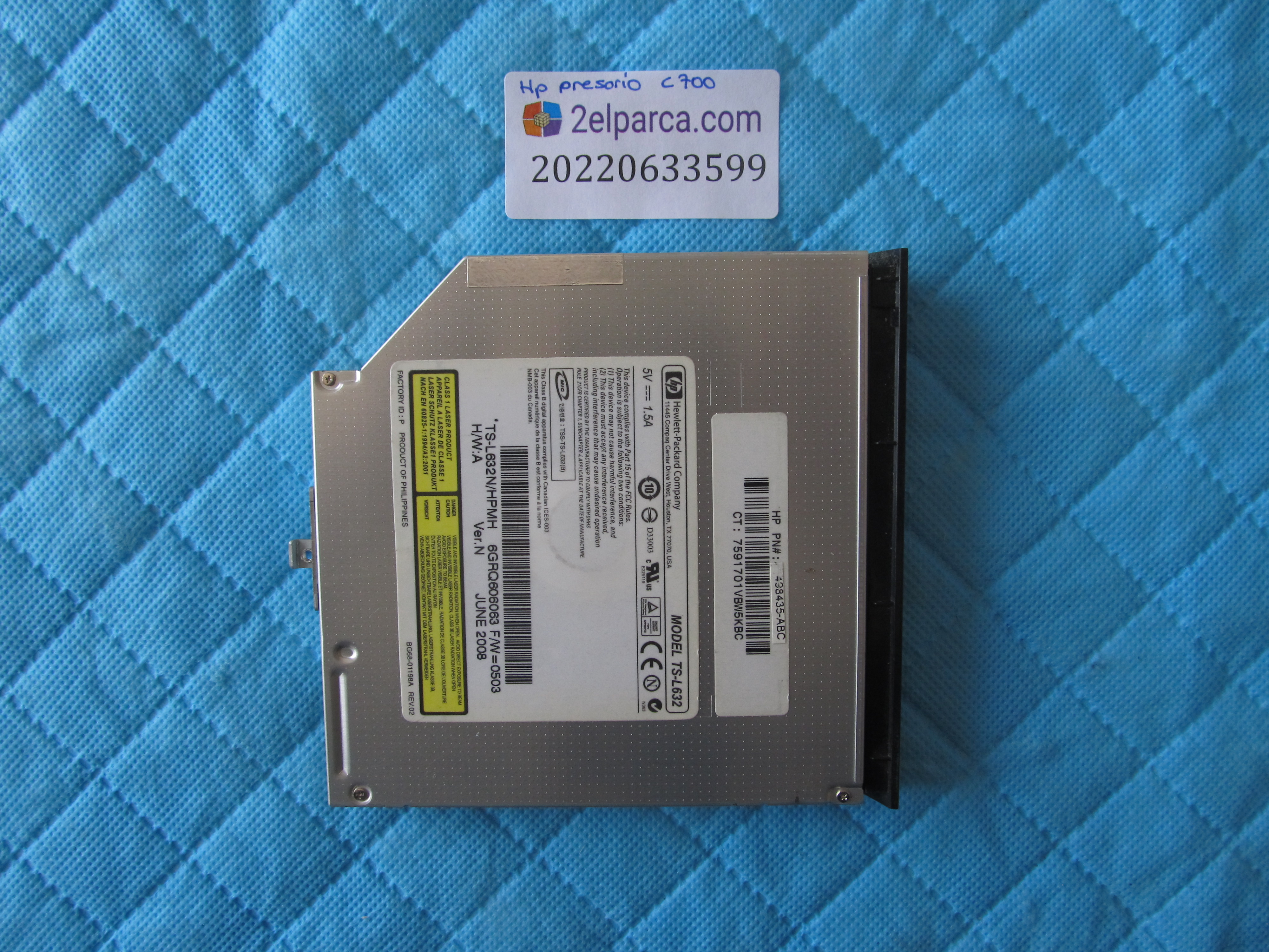 HP Hp presario c700 dvd yazici orjinal ürün küçük görsel 2