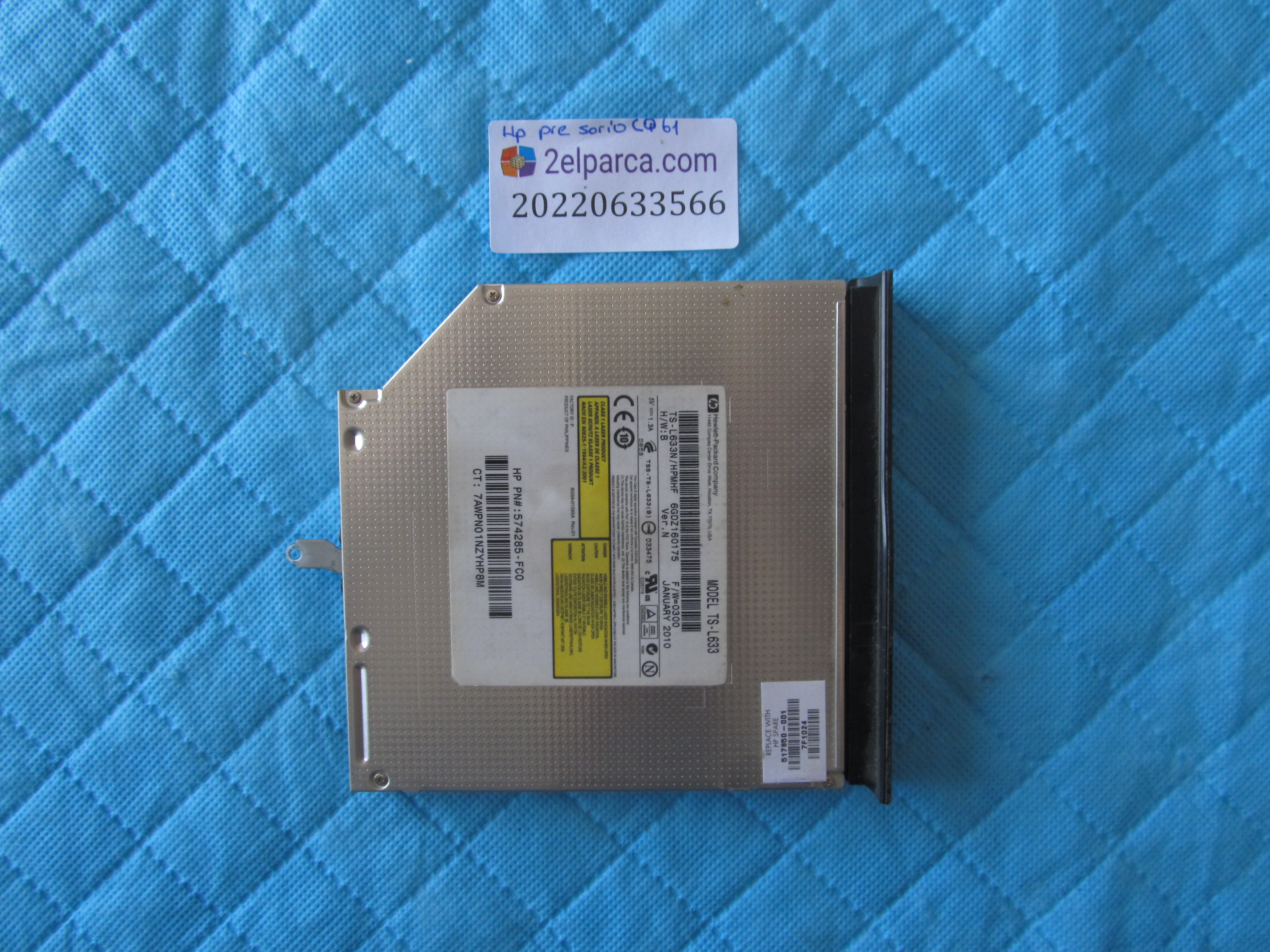 HP Hp cq61 dvd yazici orjinal ürün küçük görsel 2
