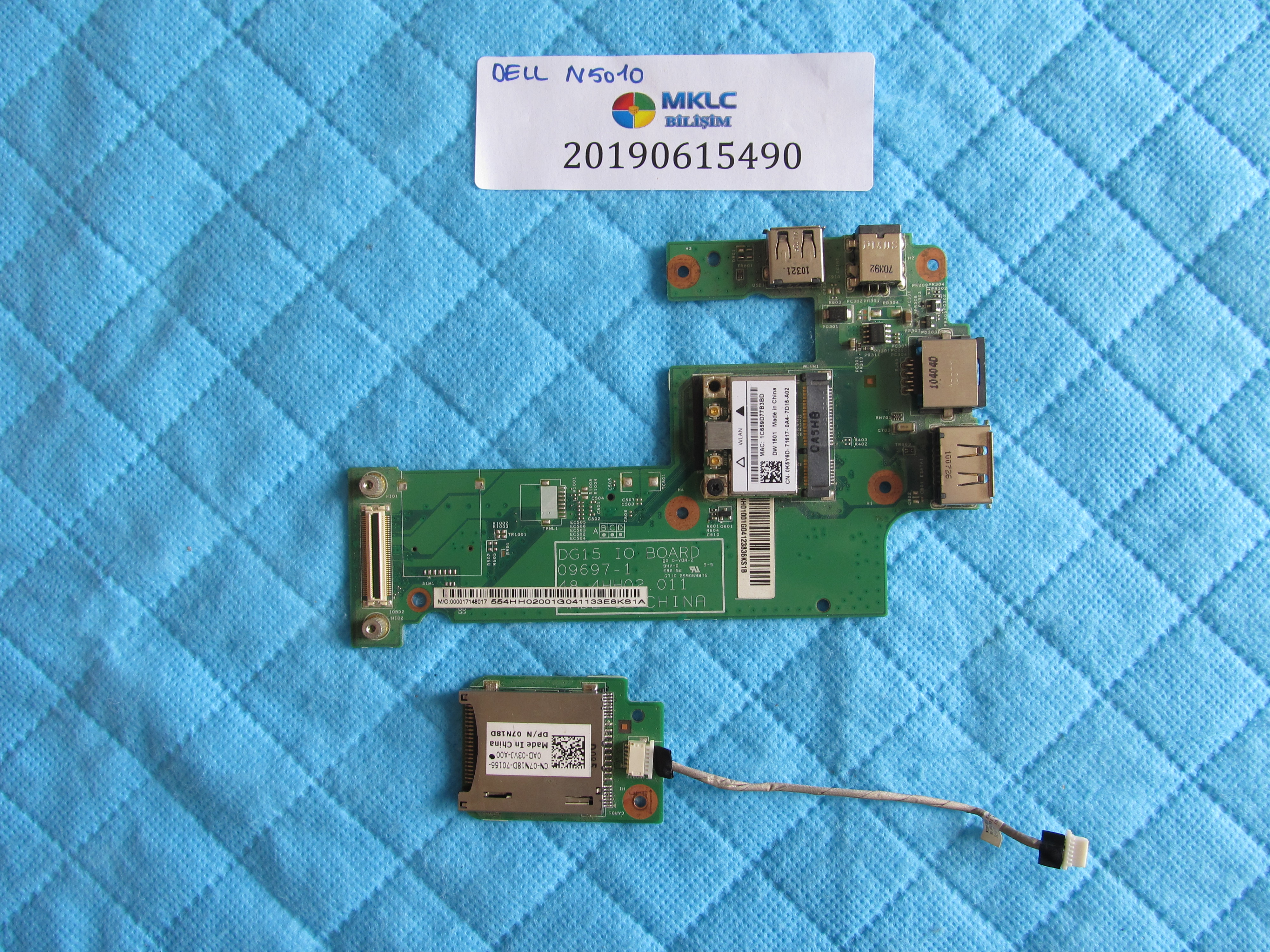 Dell n5010 usb-ethernet ve ses karti dc board