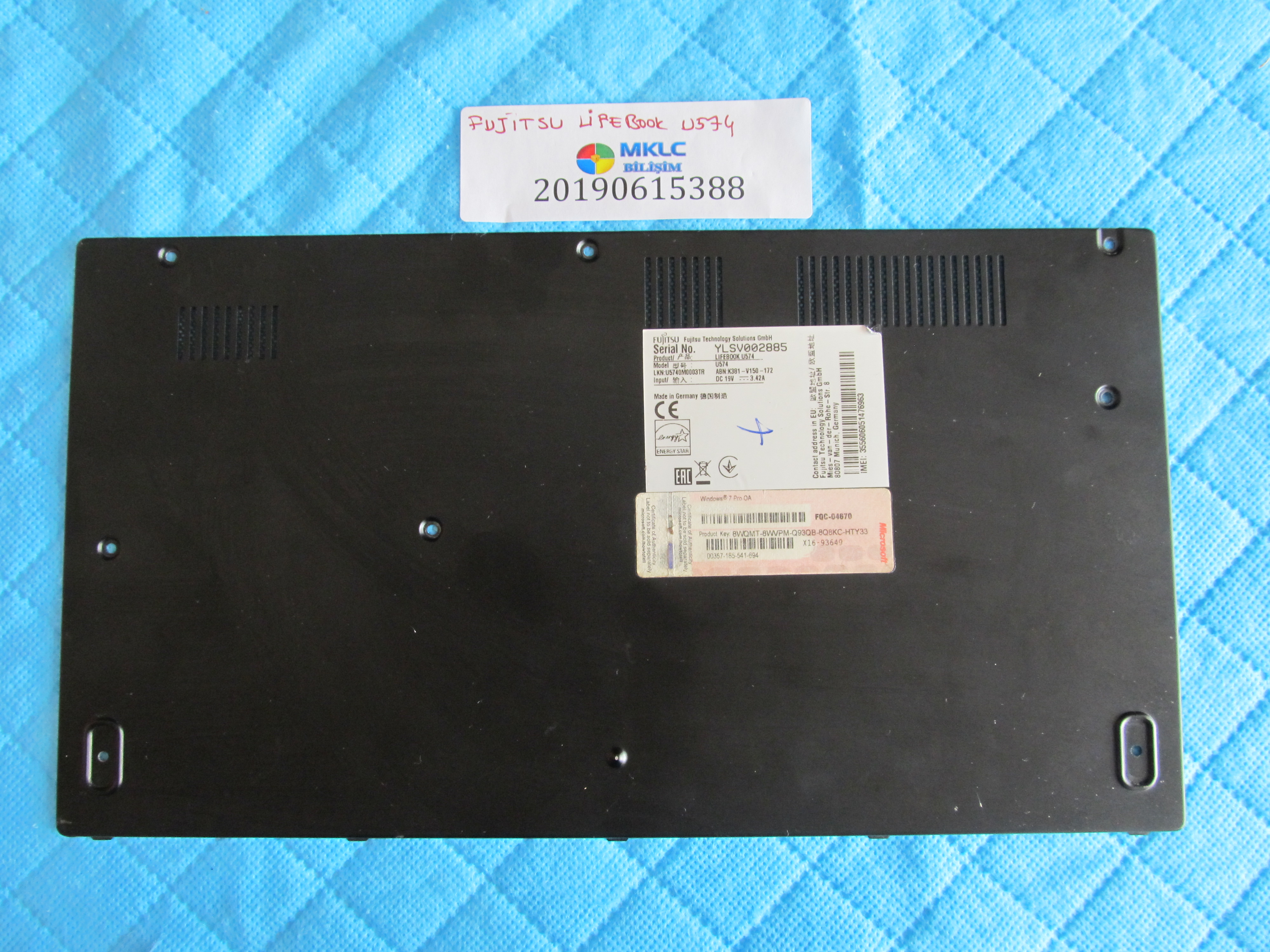 Fujitsu lifebook u574 alt kasa kapaği orjinal ürün
