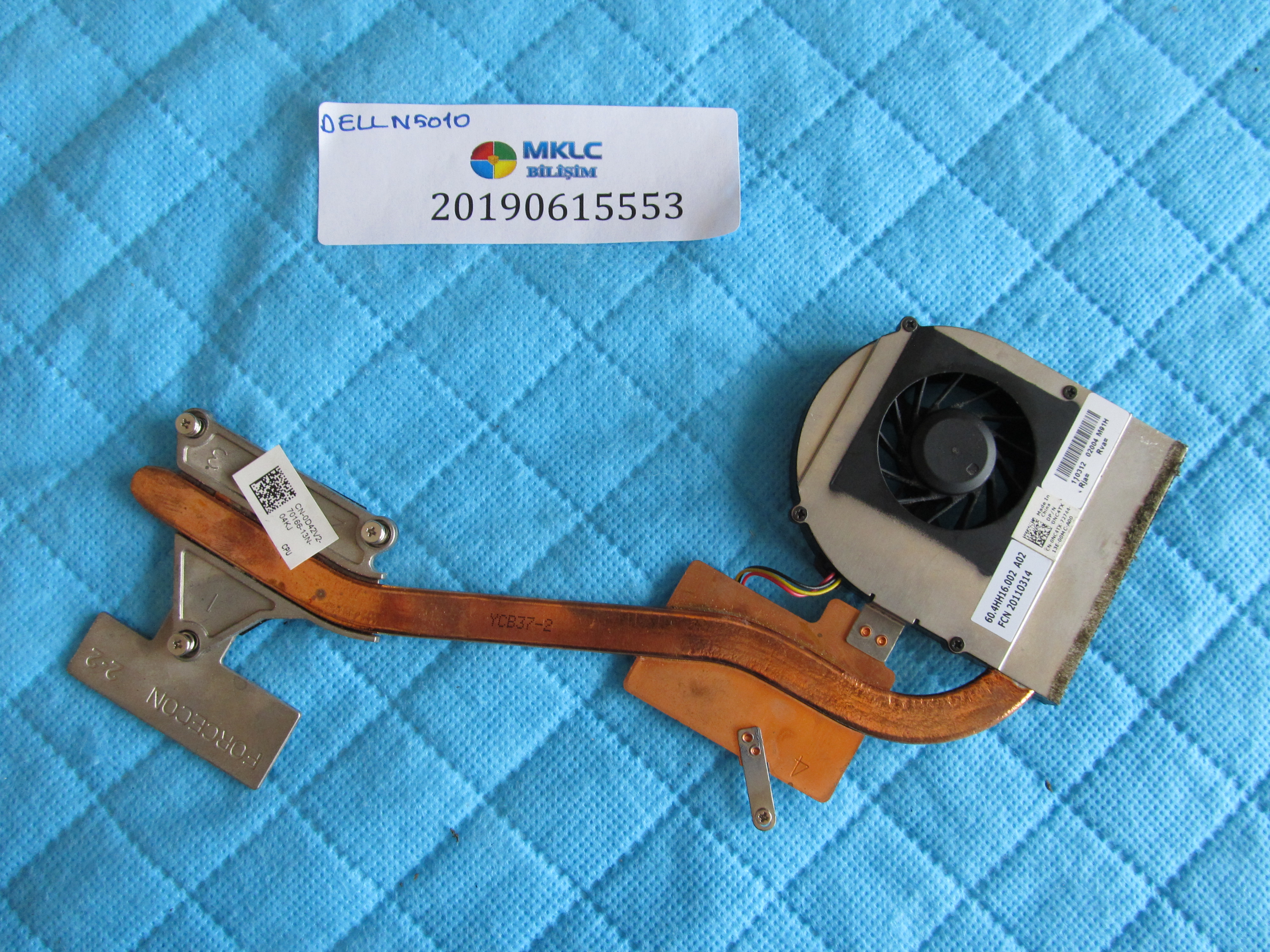 Dell n5010 fan bakir soğutucu (heatsink) orjinal ürün