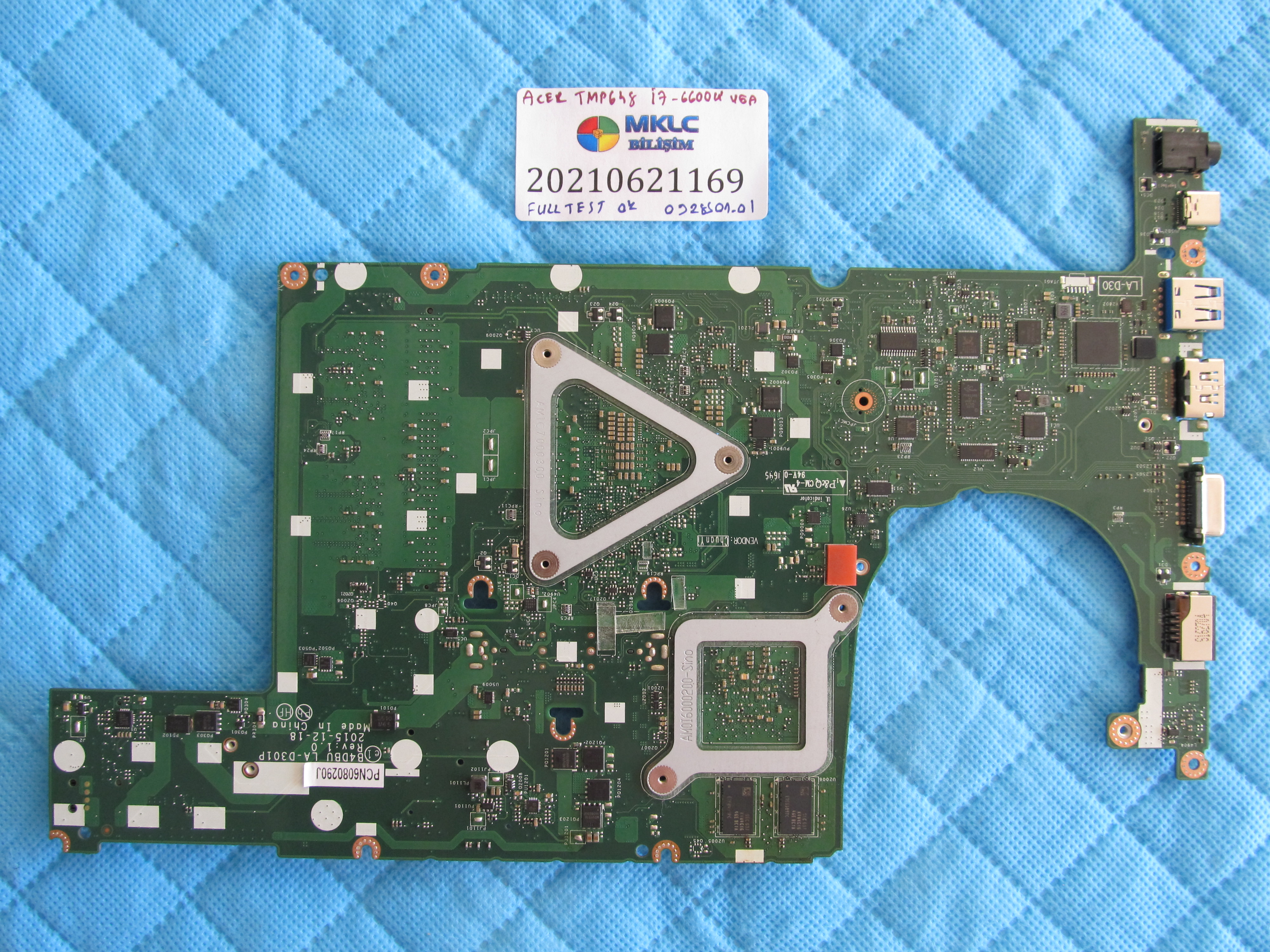 ACER Acer travelmate tmp648 anakart la-d301p anakart i7 6600u cpu gt940 vga orjinal sifir küçük görsel 2