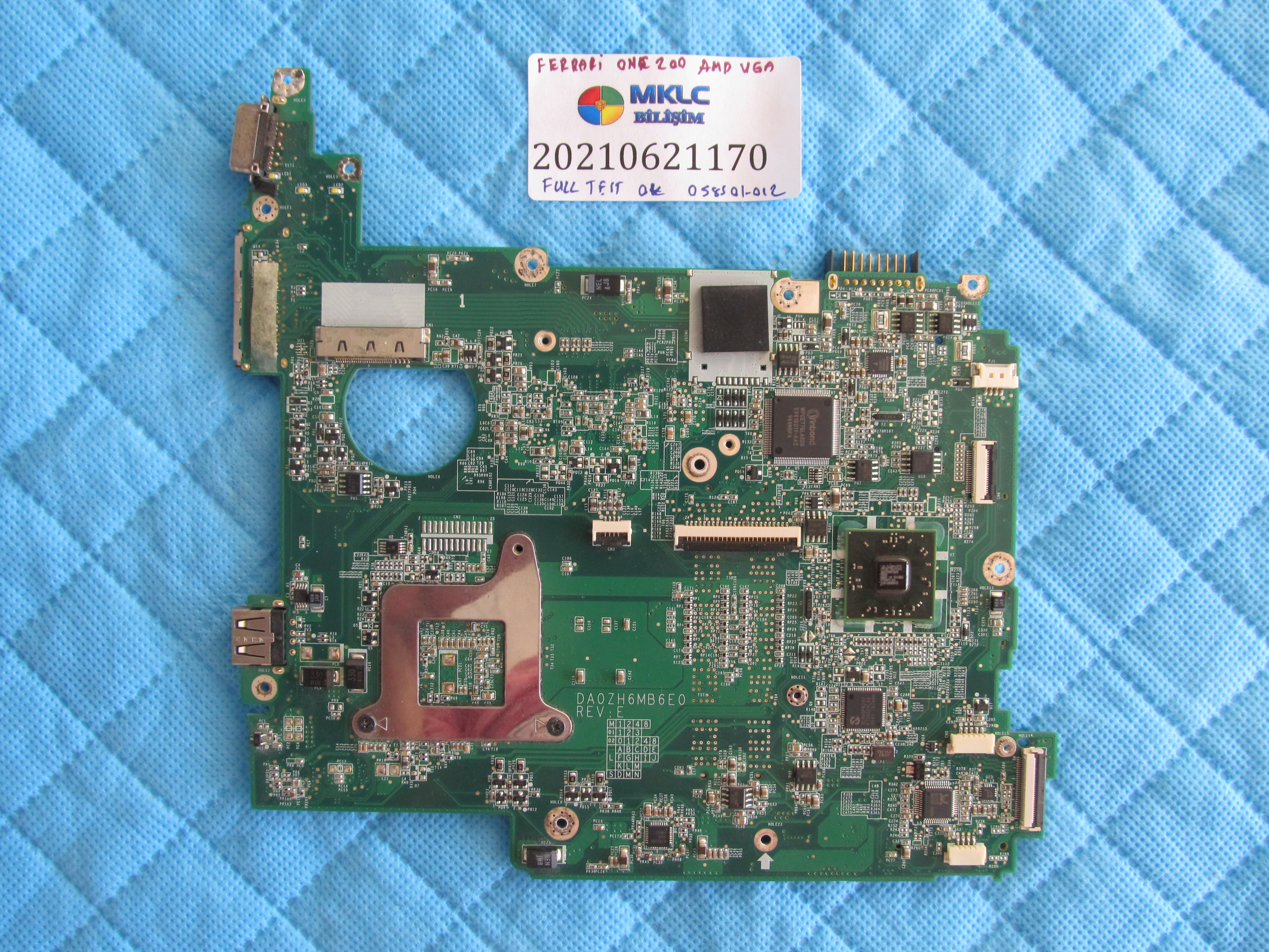 ACER Acer ferrari one 200 anakart da0zh6mb6e0 anakart amd cpu ati vga orjinal sifir küçük görsel 2