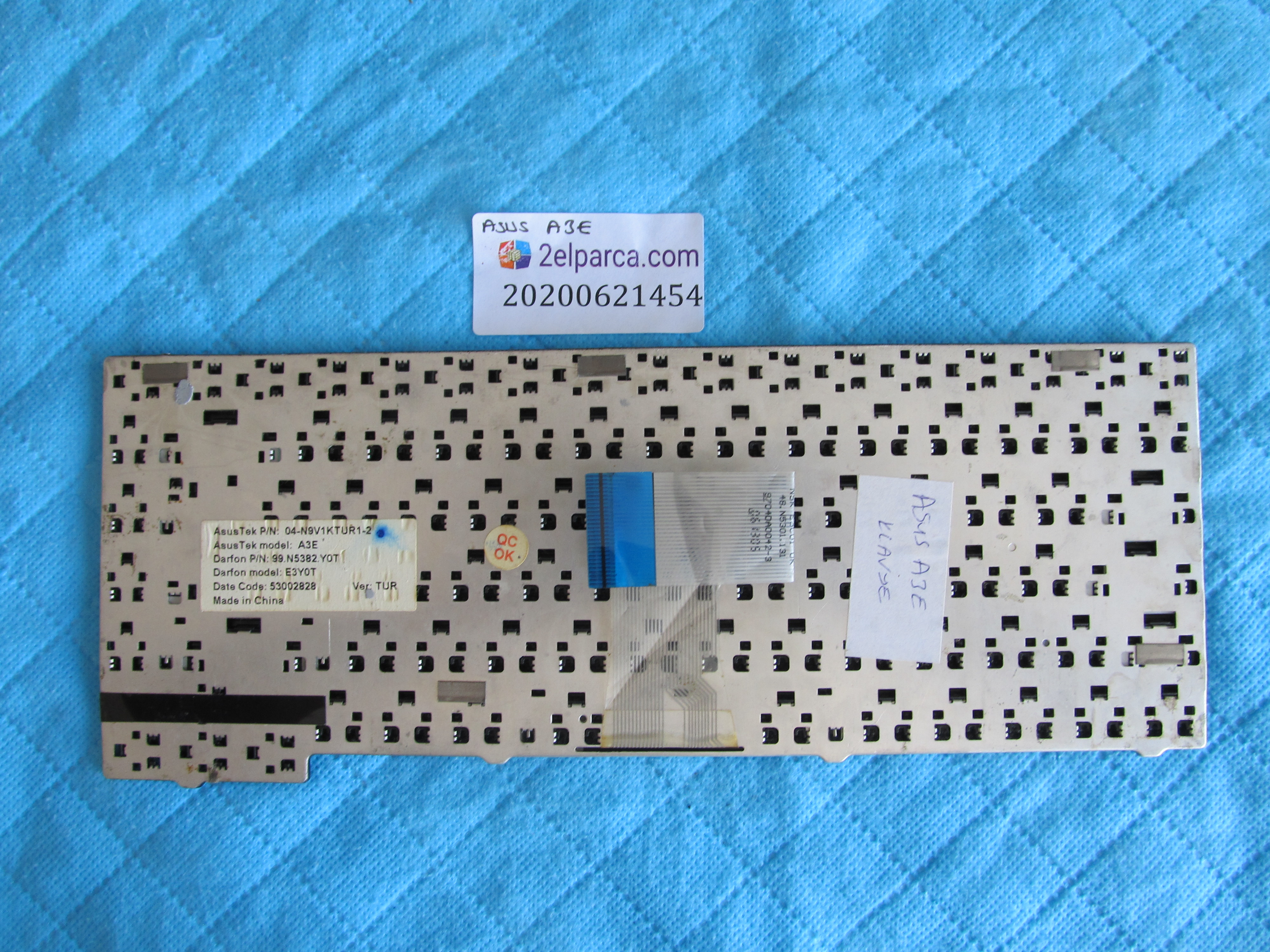 ASUS Asus a3e klavye tr q ( tek tuş eksik ) küçük görsel 2