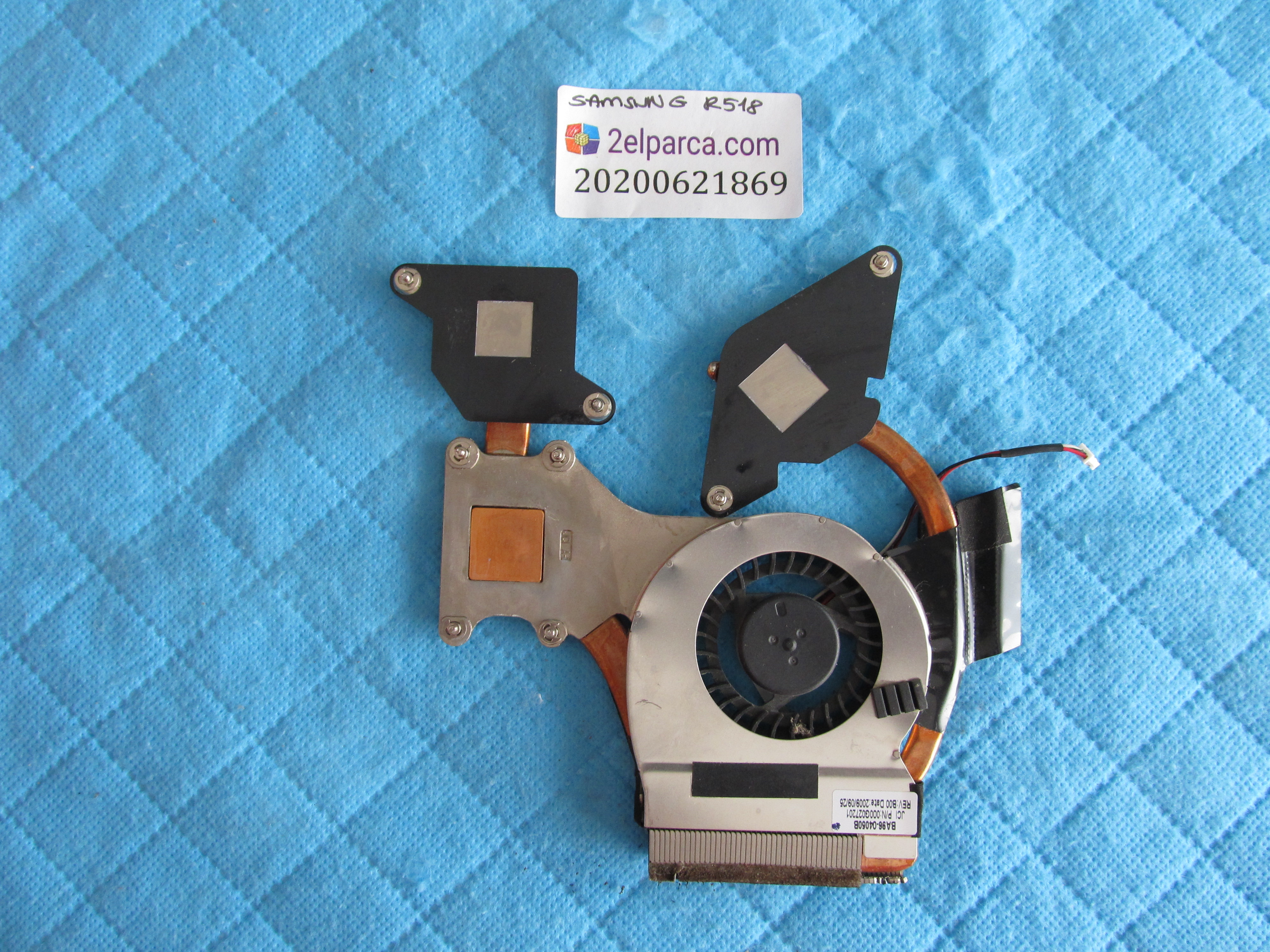 SAMSUNG Samsung r518 fan bakir soğutucu (heatsink) küçük görsel 2