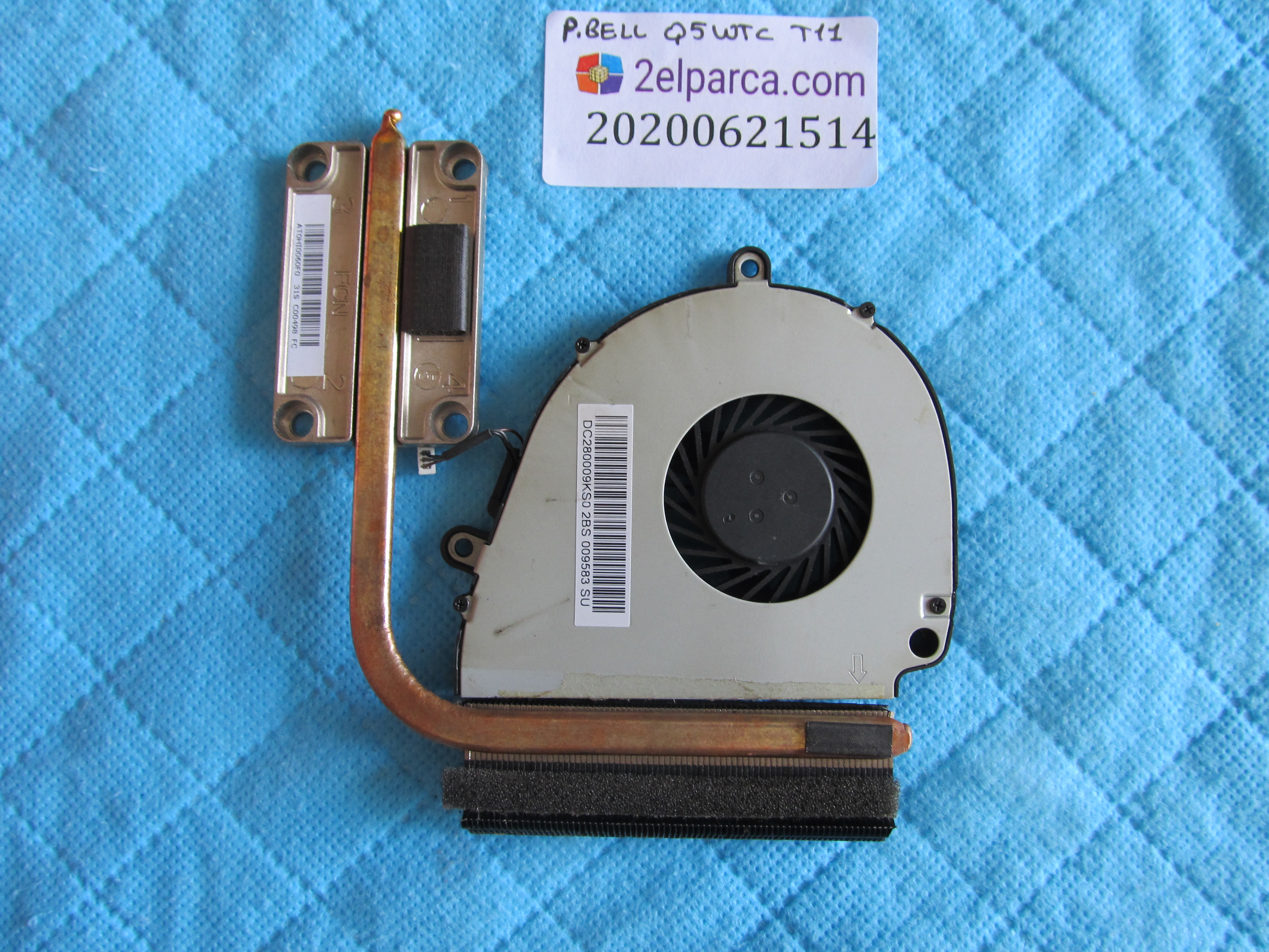 PACKARD BELL Packard bell q5wtc-te11 fan bakir soğutucu (heatsink) orjinal ürün küçük görsel 2