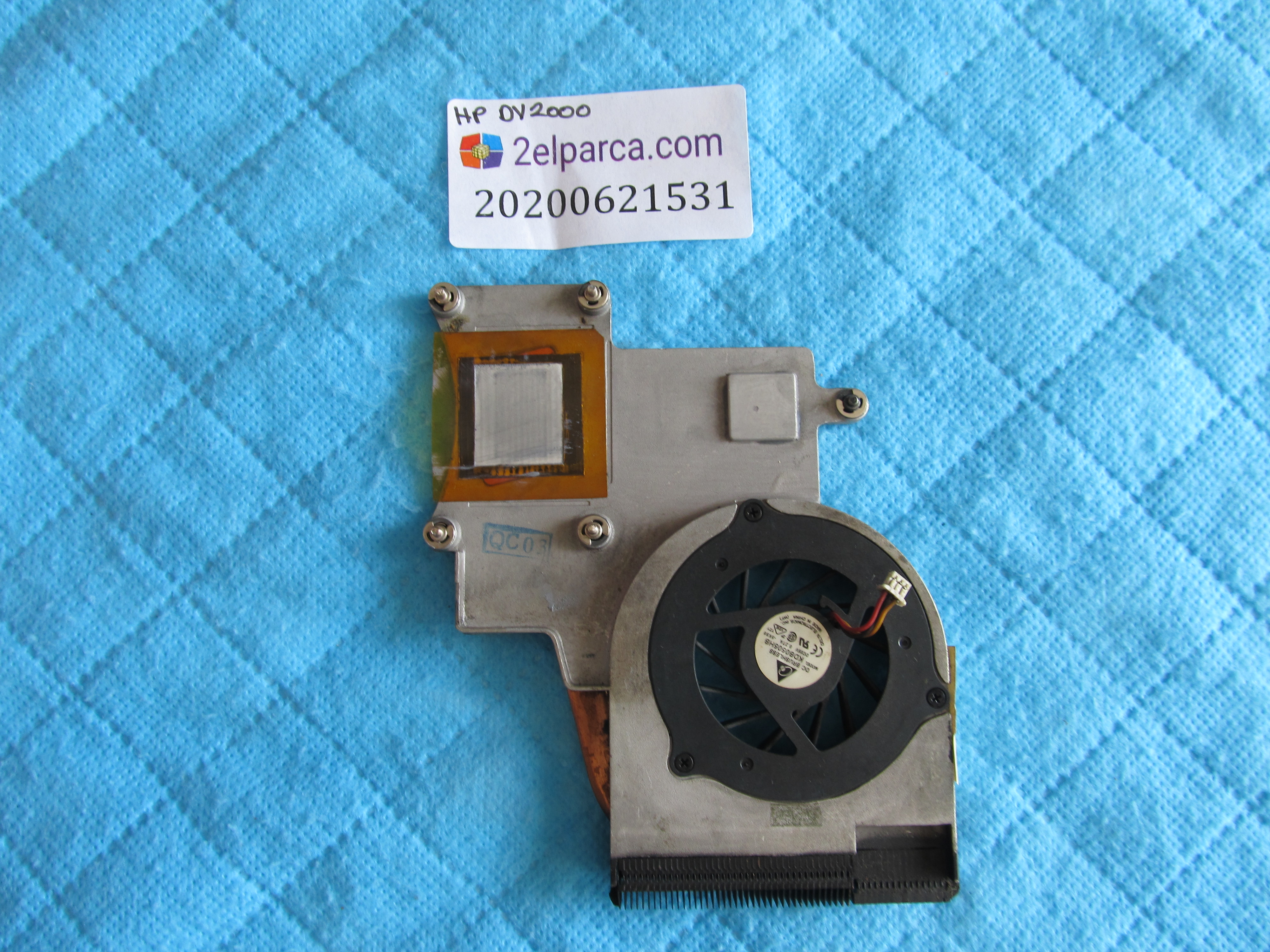 HP Hp dv2000 fan bakir soğutucu (heatsink) orjinal ürün küçük görsel 2