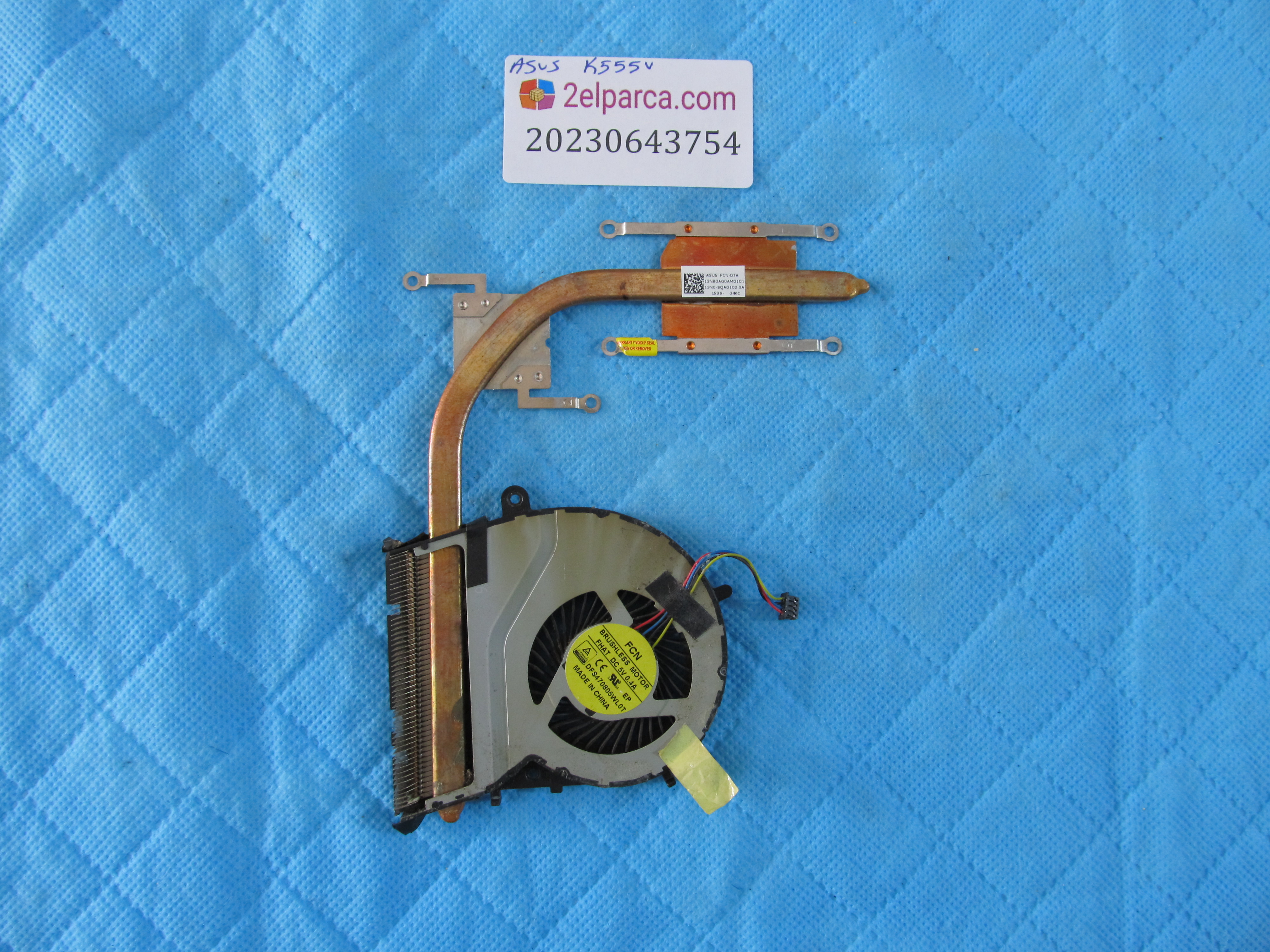Asus k555u fan bakir soğutucu (heatsink) orjinal ürün