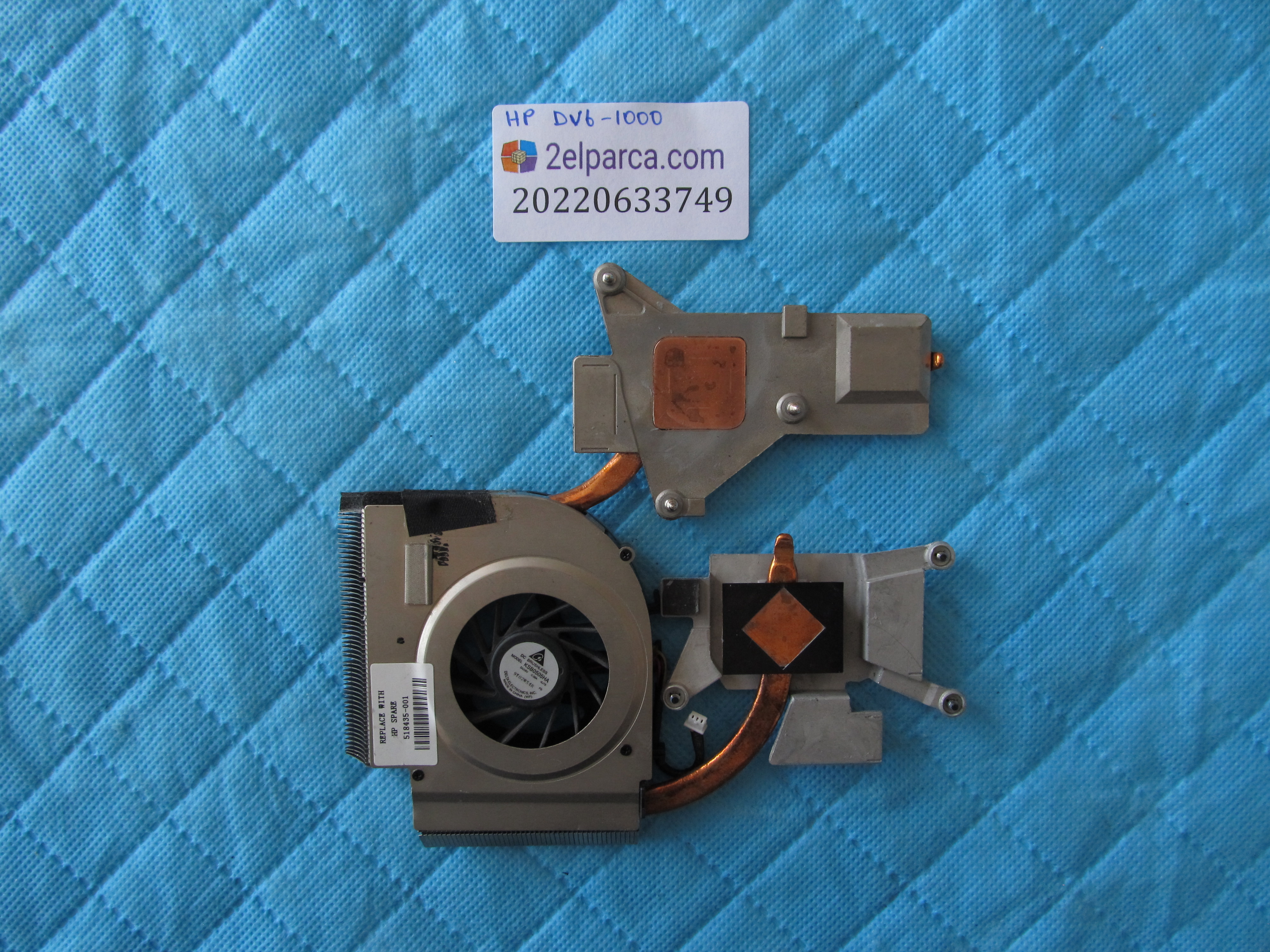HP Hp dv6 1000 bakir soğutucu (heatsink) orjinal ürün küçük görsel 2