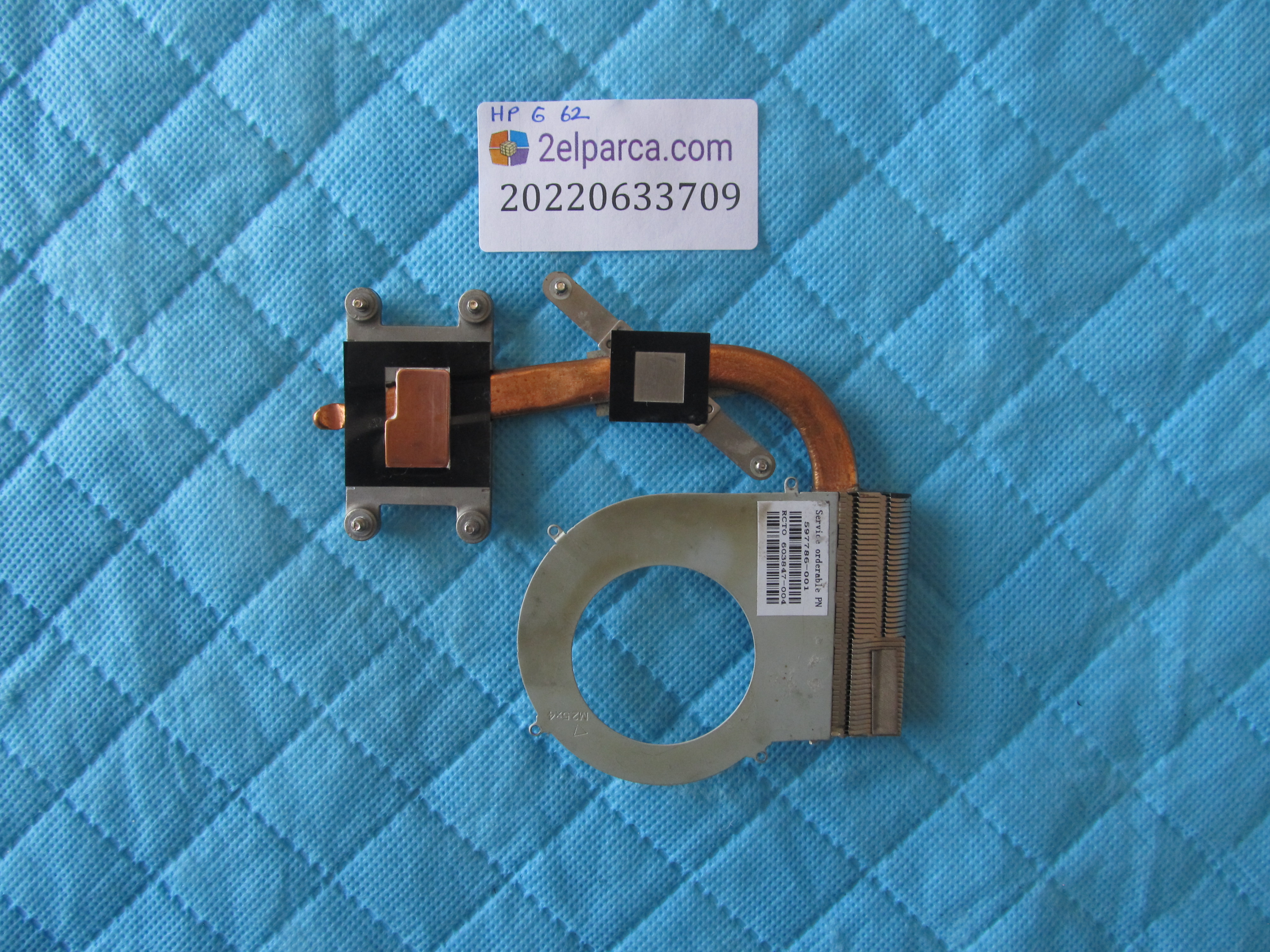 HP Hp g62 bakir soğutucu (heatsink) orjinal ürün küçük görsel 2