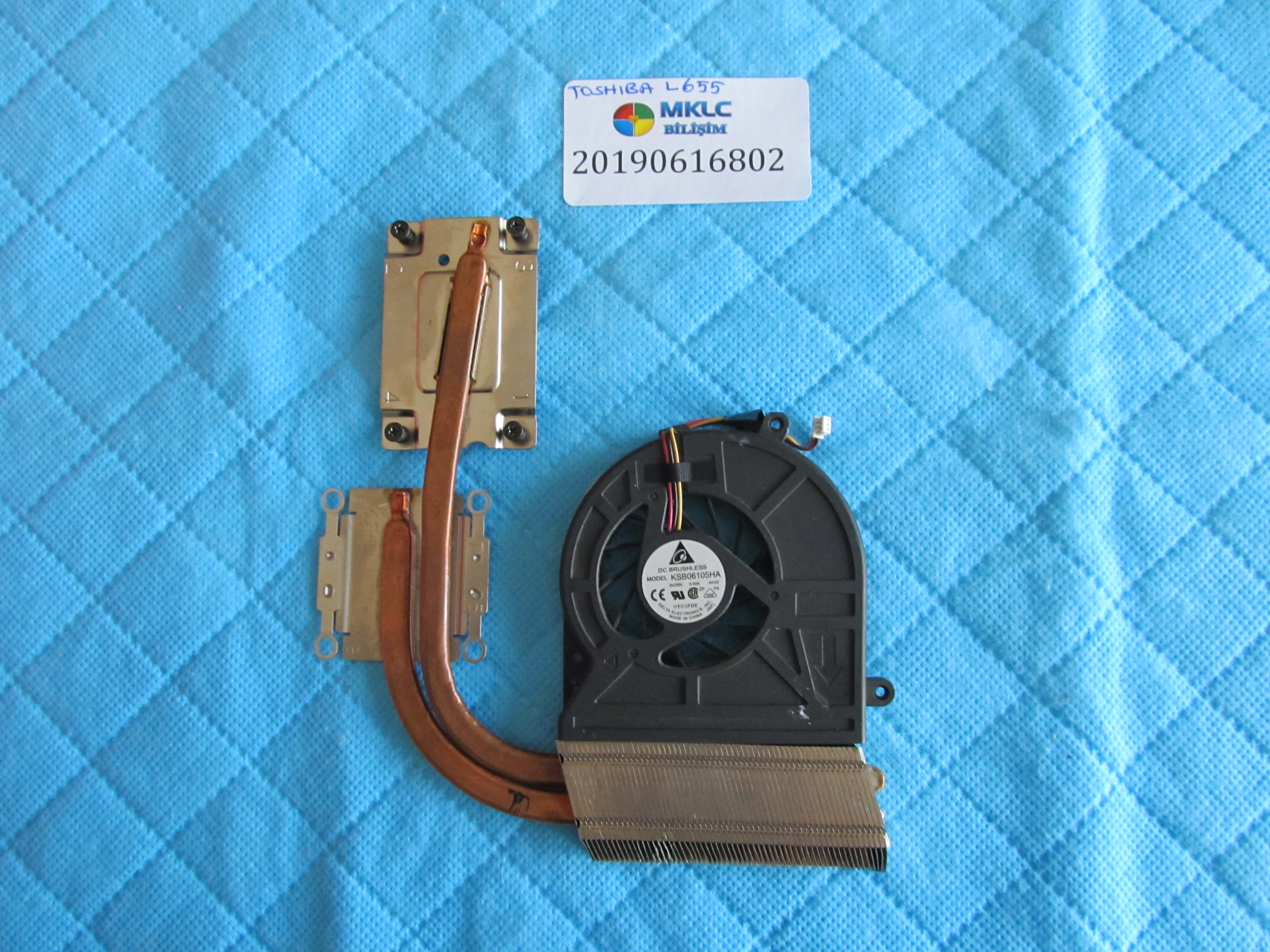 Toshiba l655 fan bakir soğutucu (heatsink)