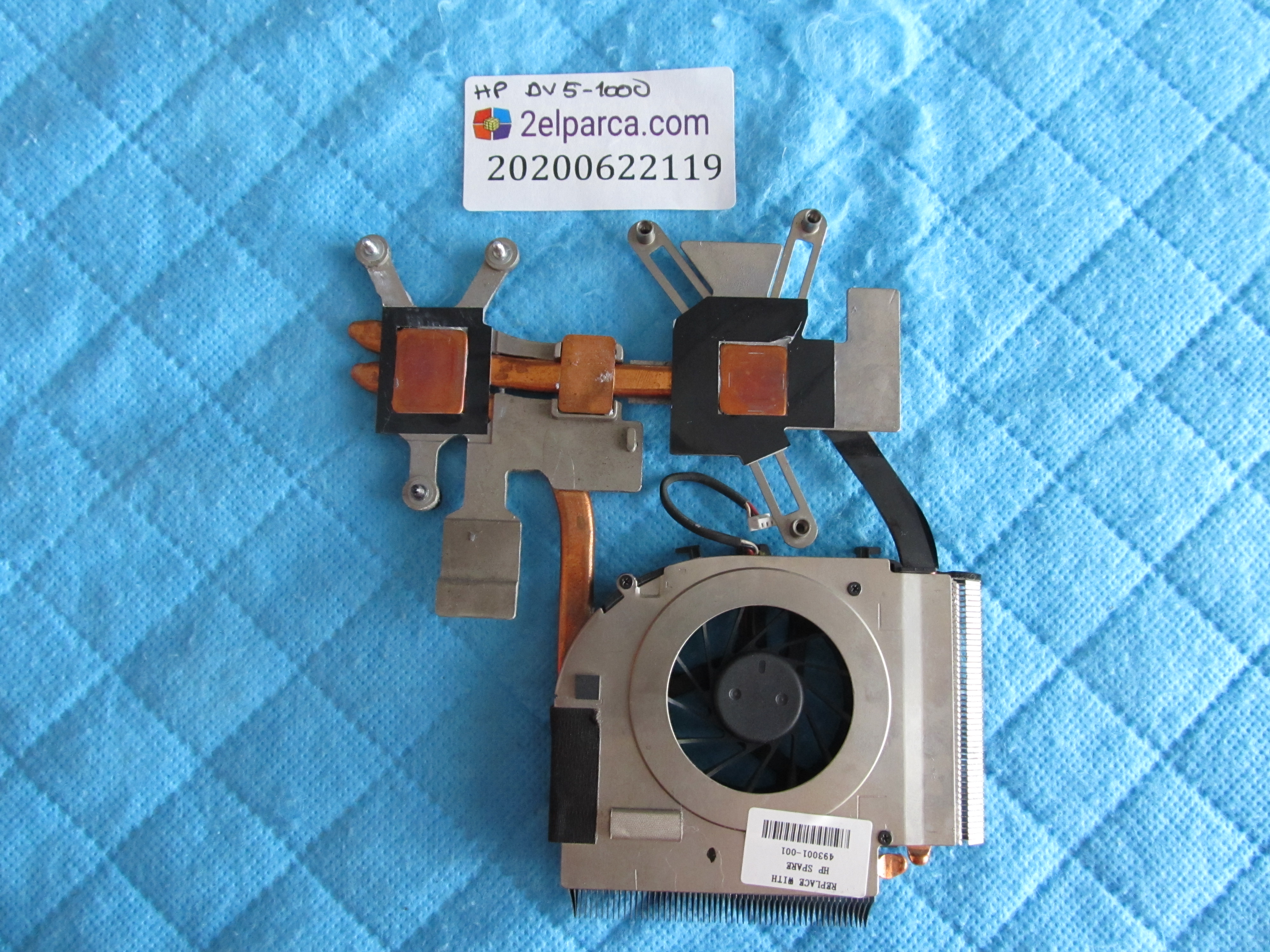 HP Hp dv5-1000 fan bakir soğutucu (heatsink) orjinal ürün küçük görsel 2