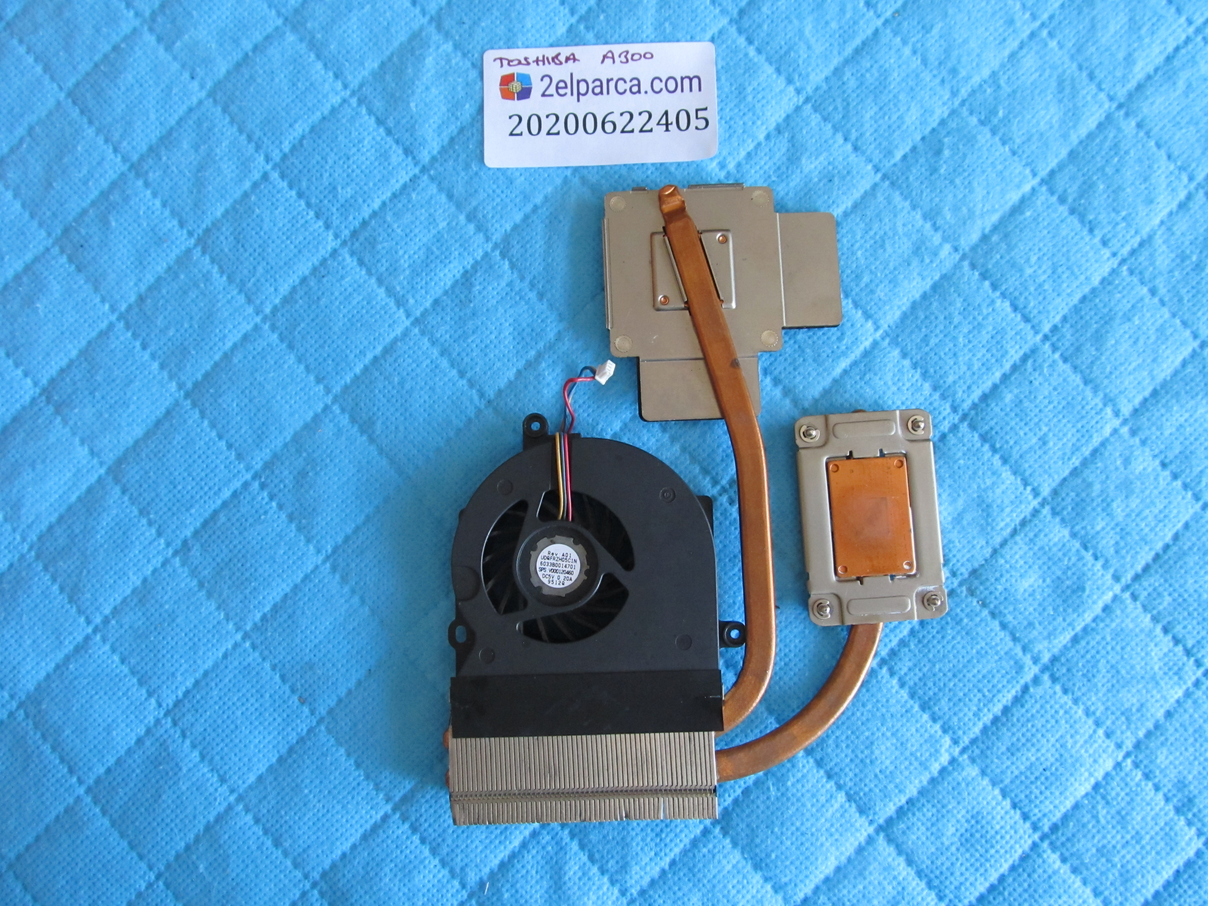 TOSHİBA Toshiba a300 fan bakir soğutucu (heatsink) orjinal ürün küçük görsel 2
