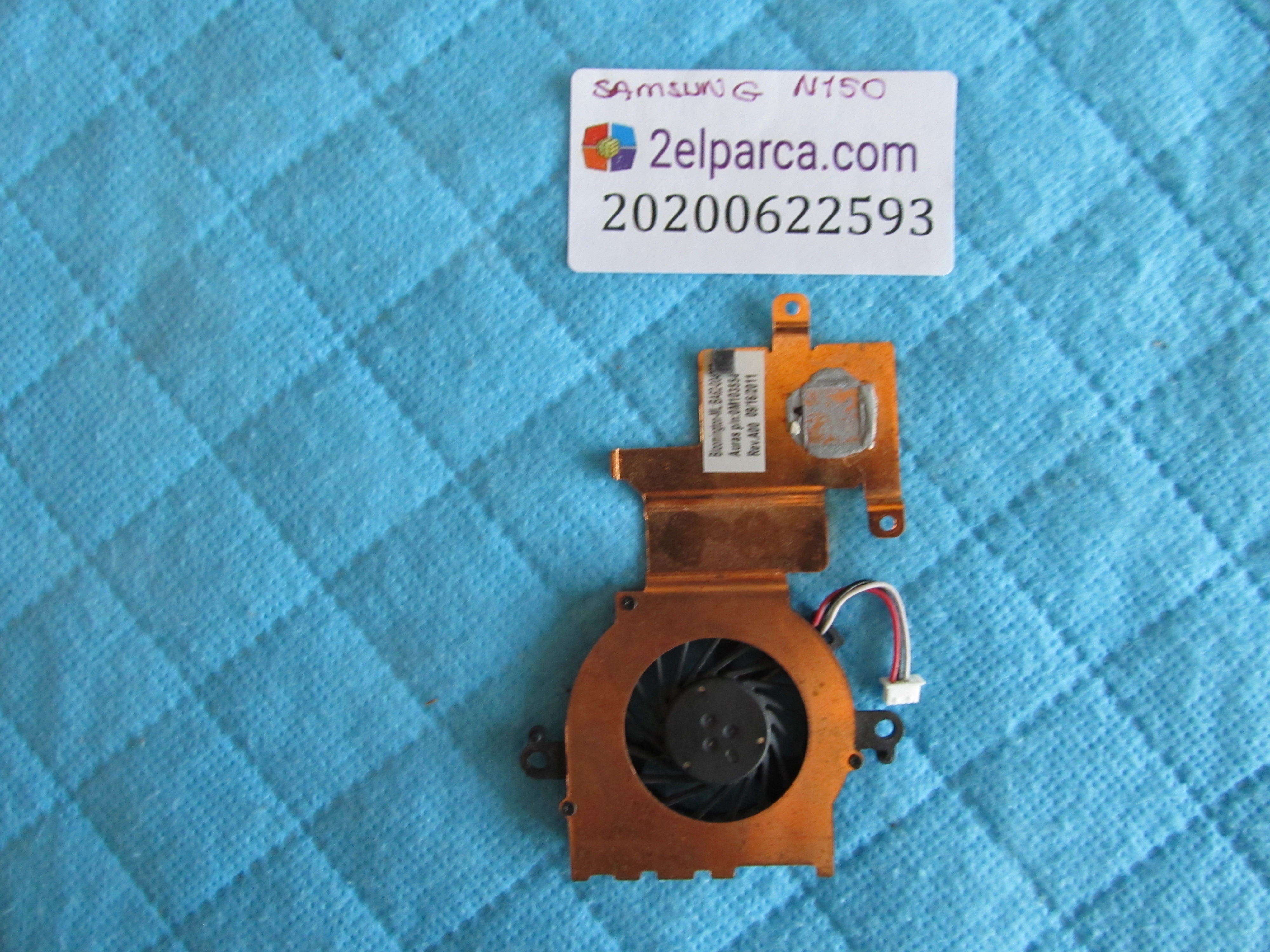 SAMSUNG Samsung n150 fan bakir soğutucu (heatsink) orjinal ürün küçük görsel 2