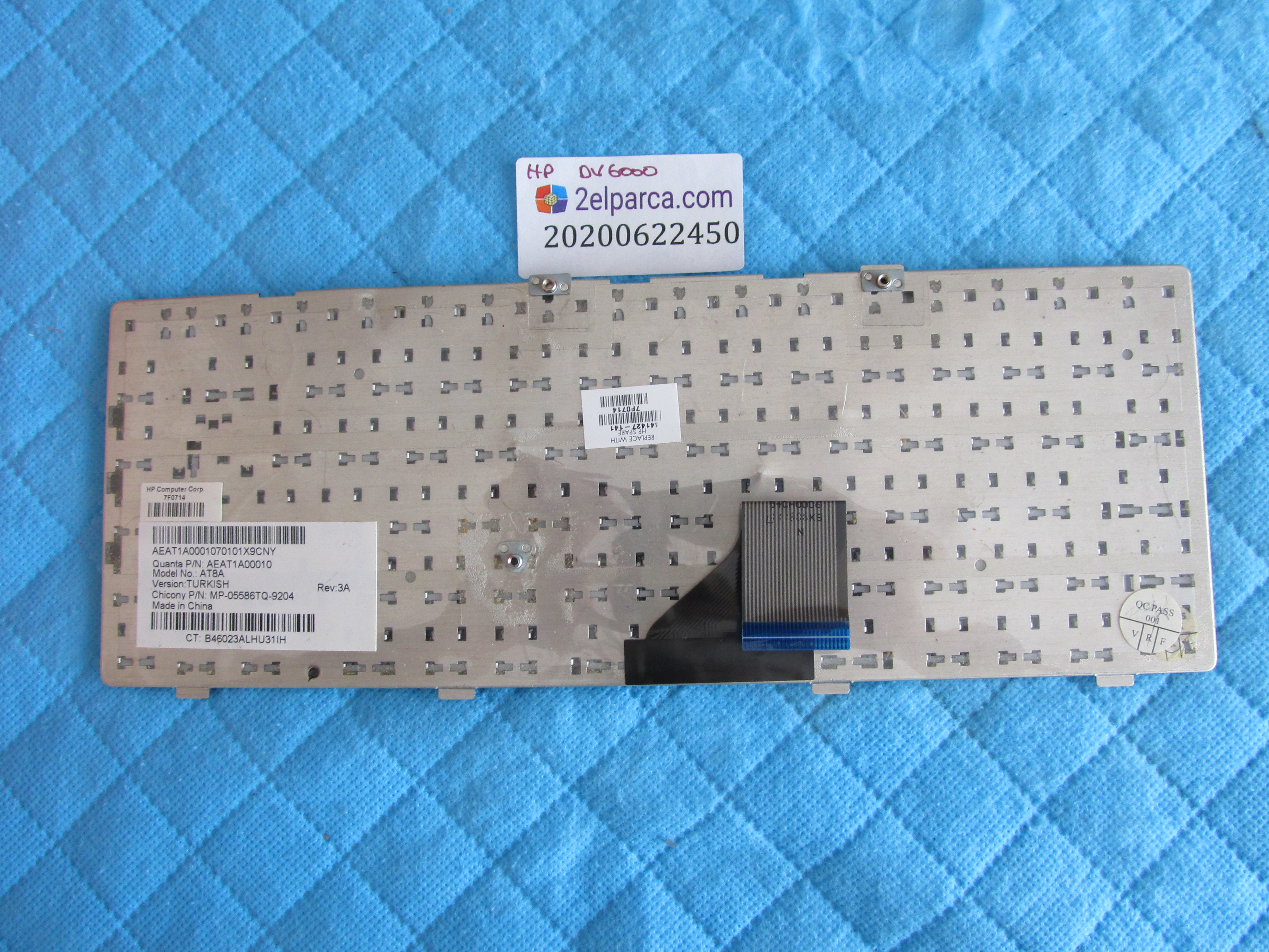 HP Hp dv6000 klavye tr q (3 tuş eksik)  orjinal ürün küçük görsel 2