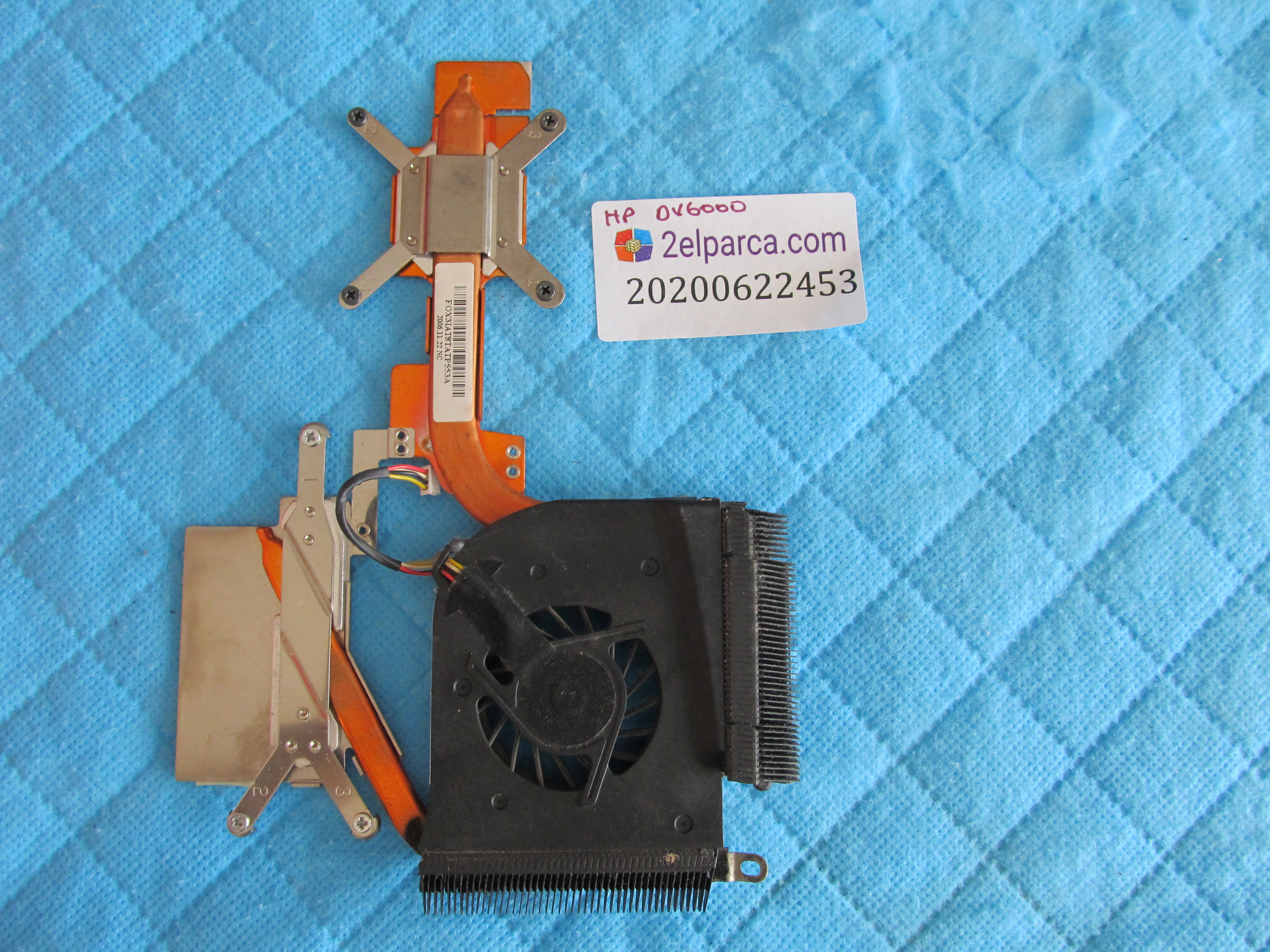 HP Hp dv6000 fan bakir soğutucu (heatsink) orjinal ürün küçük görsel 2