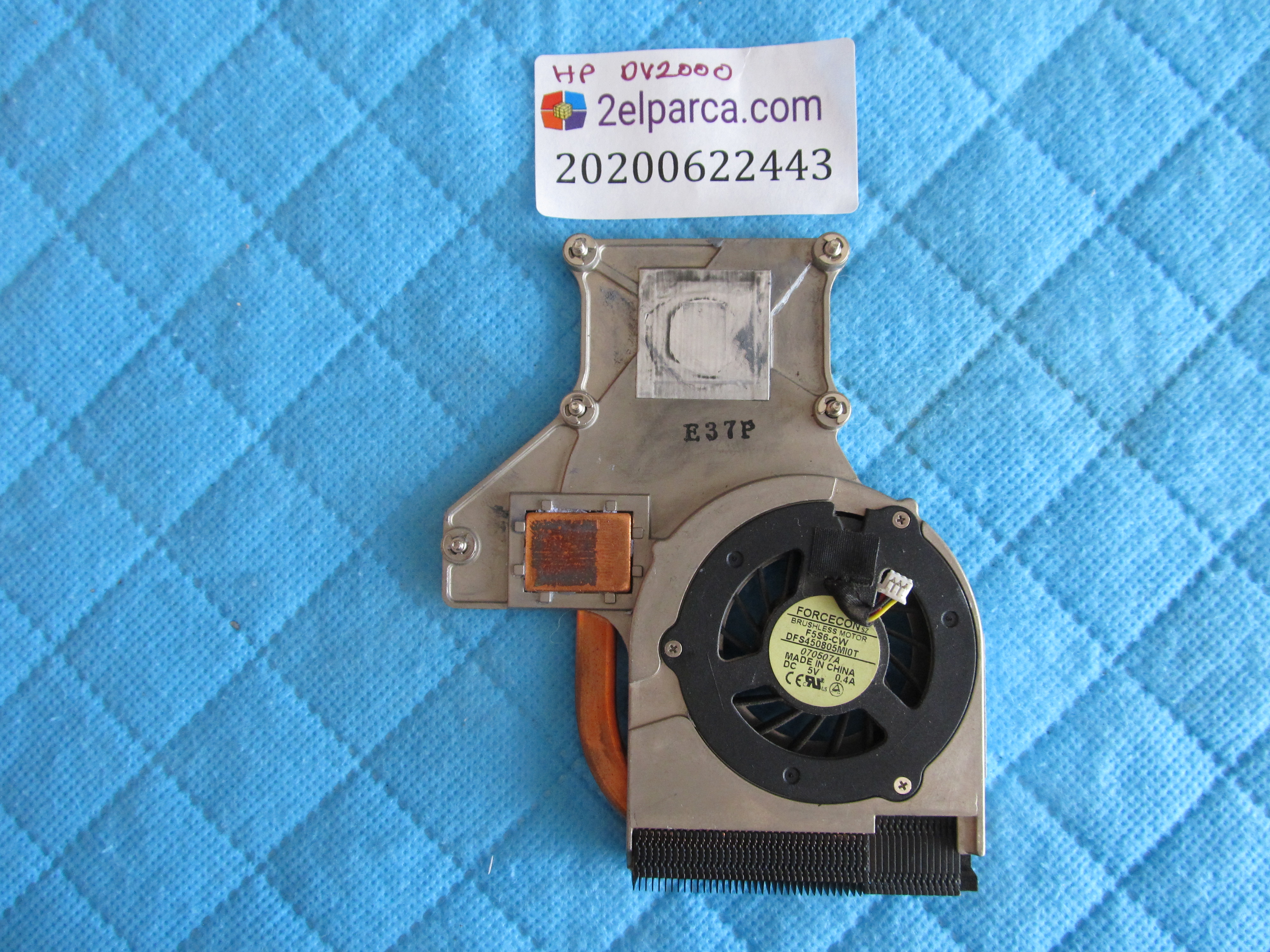HP Hp dv2000 fan bakir soğutucu (heatsink)  orjinal ürün küçük görsel 2