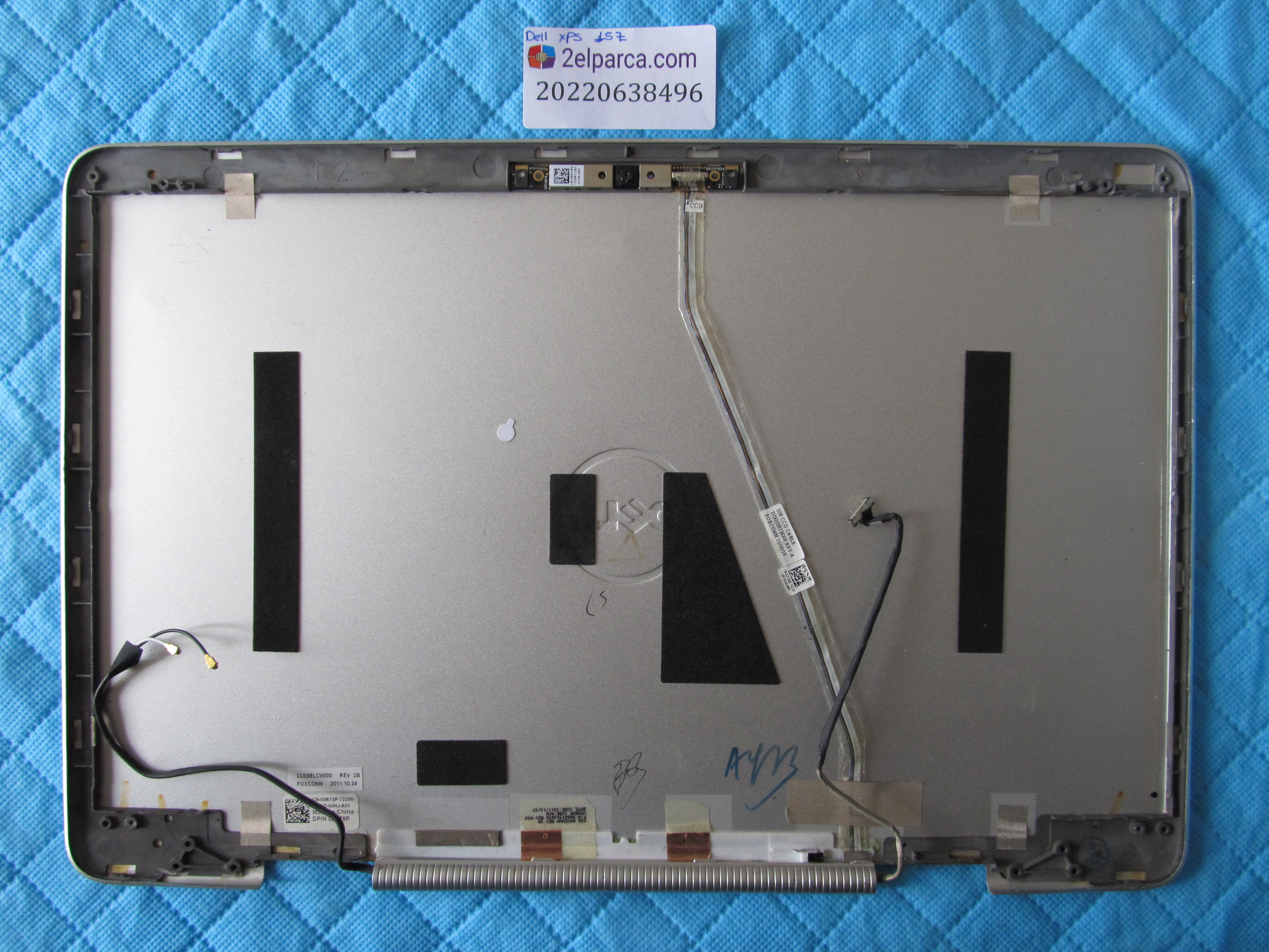 DELL Dell studio xps 15z arka kapak lcd cover orjinal ürün küçük görsel 2